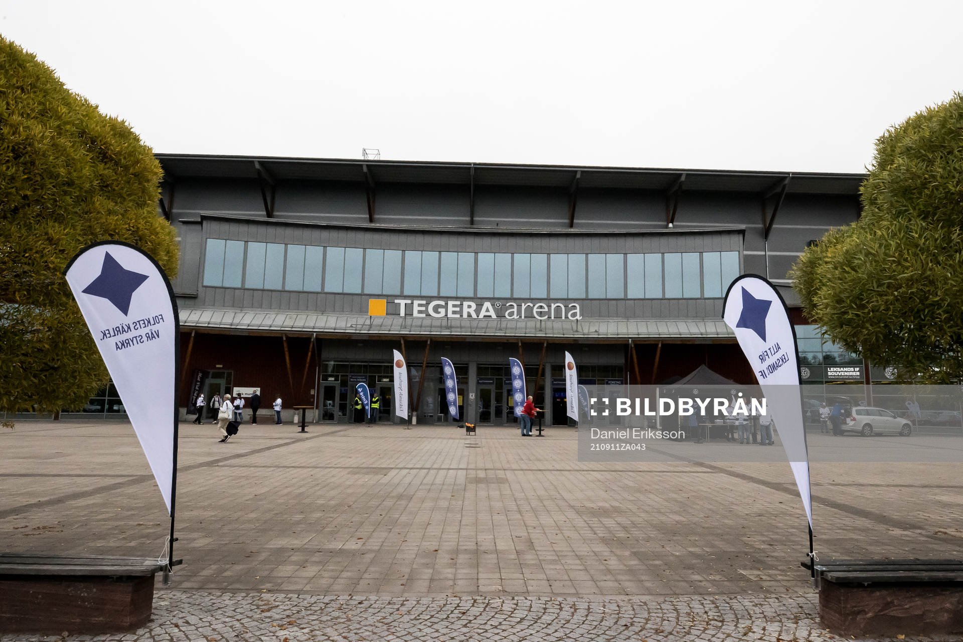 Tegera Arena innan ishockeymatchen i SHL mellan Leksand och