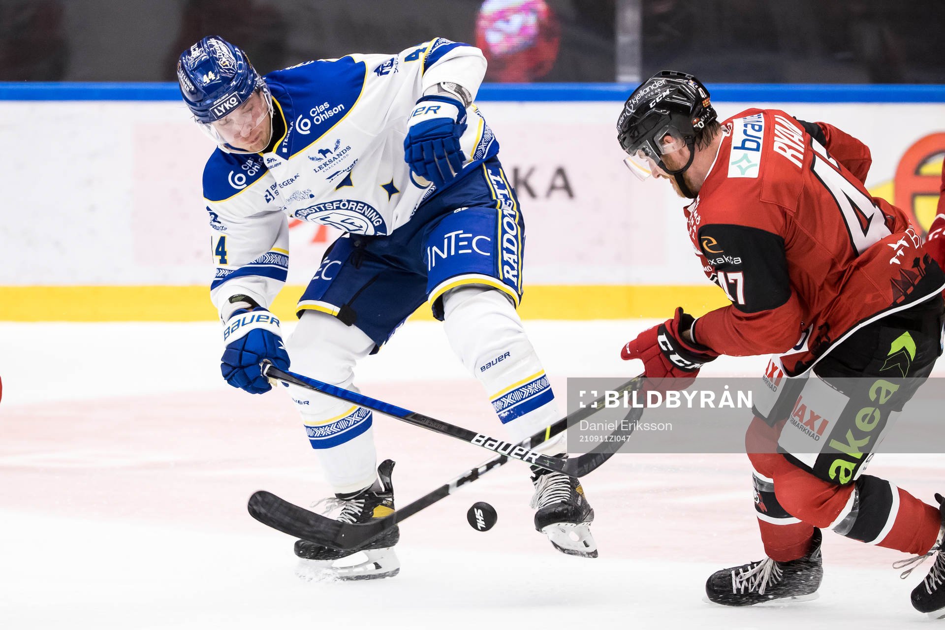 Leksands Carter Ashton och Malmö Redhawks Joakim Ryan