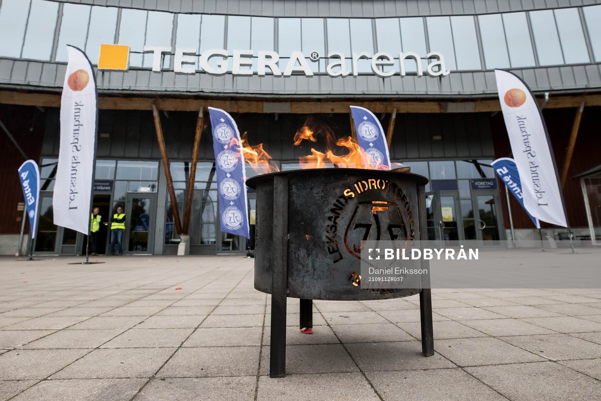 Tegera Arena innan ishockeymatchen i SHL mellan Leksand och