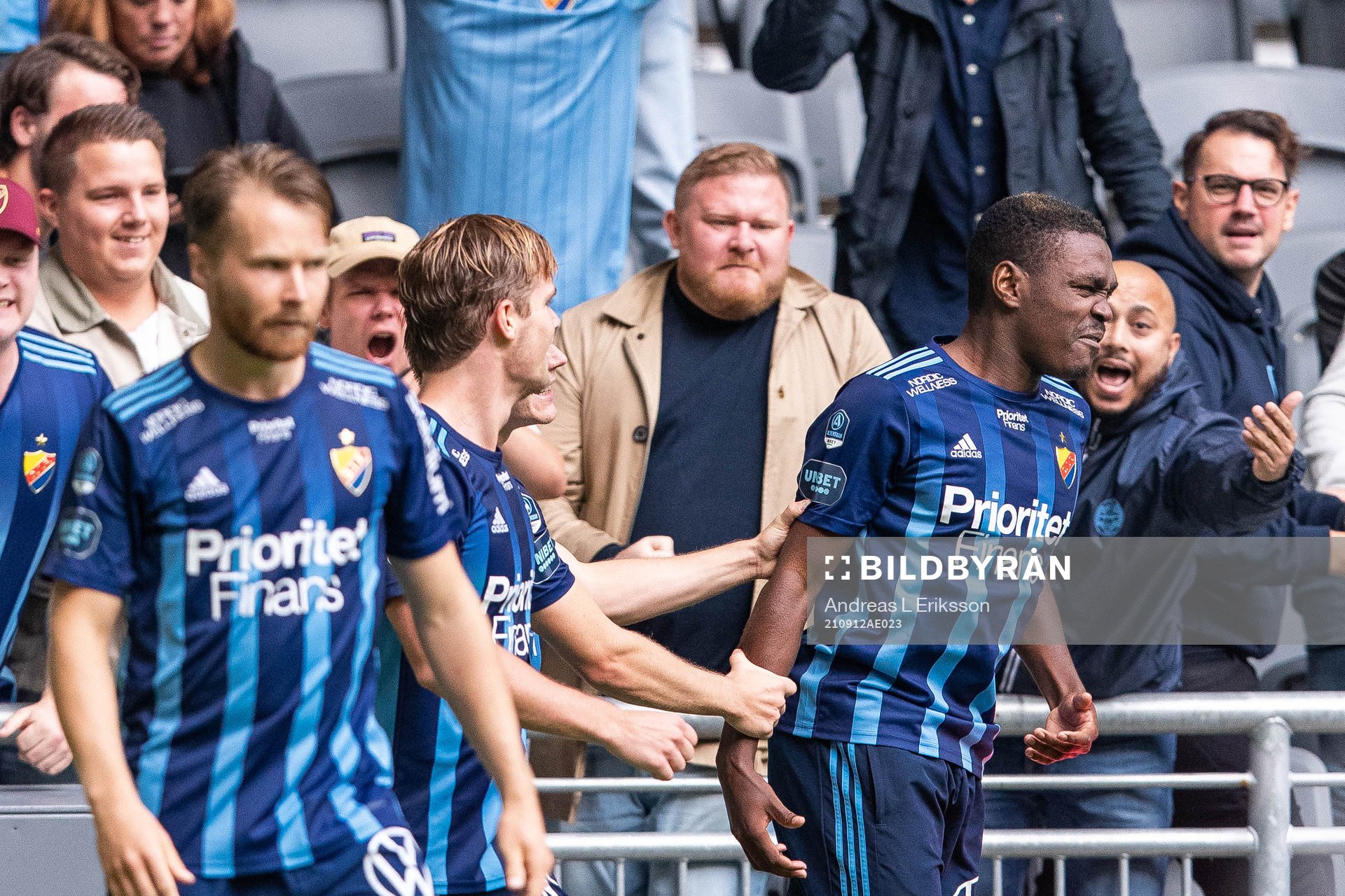 Djurgårdens Joel Asoro jublar