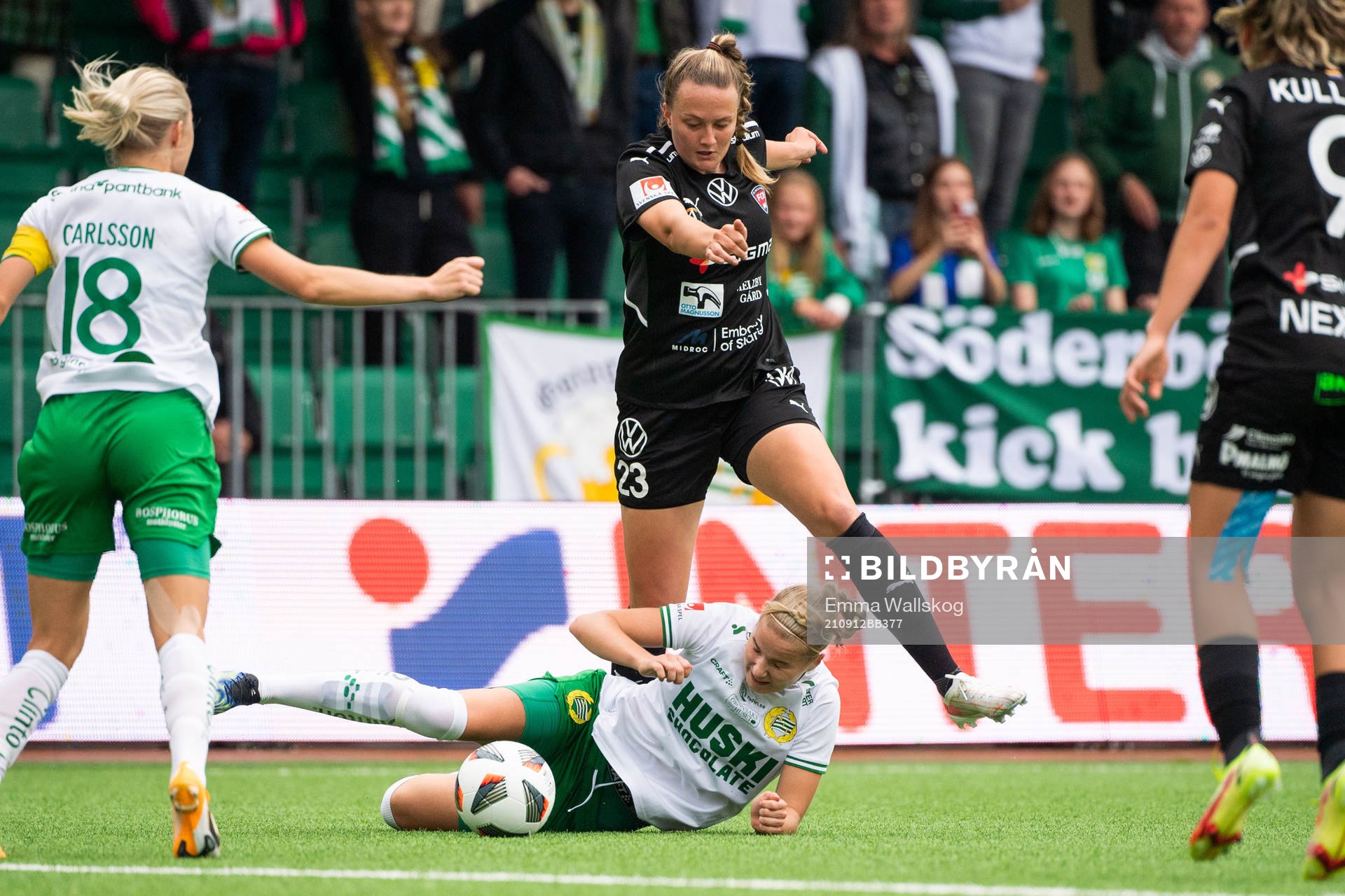 Rosengårds Stefanie Sanders och Hammarbys Eva Nyström
