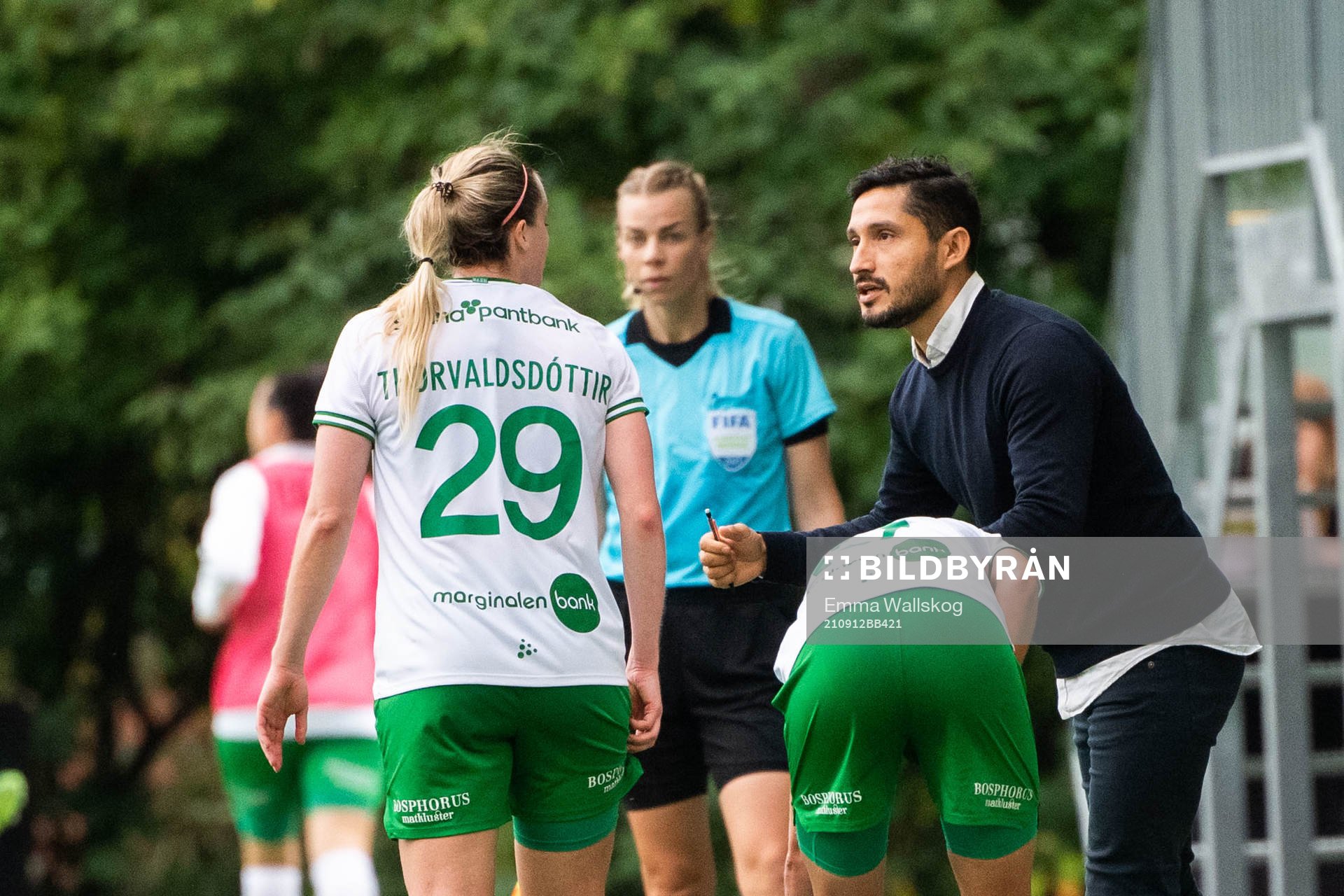 Hammarbys tränare Pablo Pinones-Arce och Berglind Björg