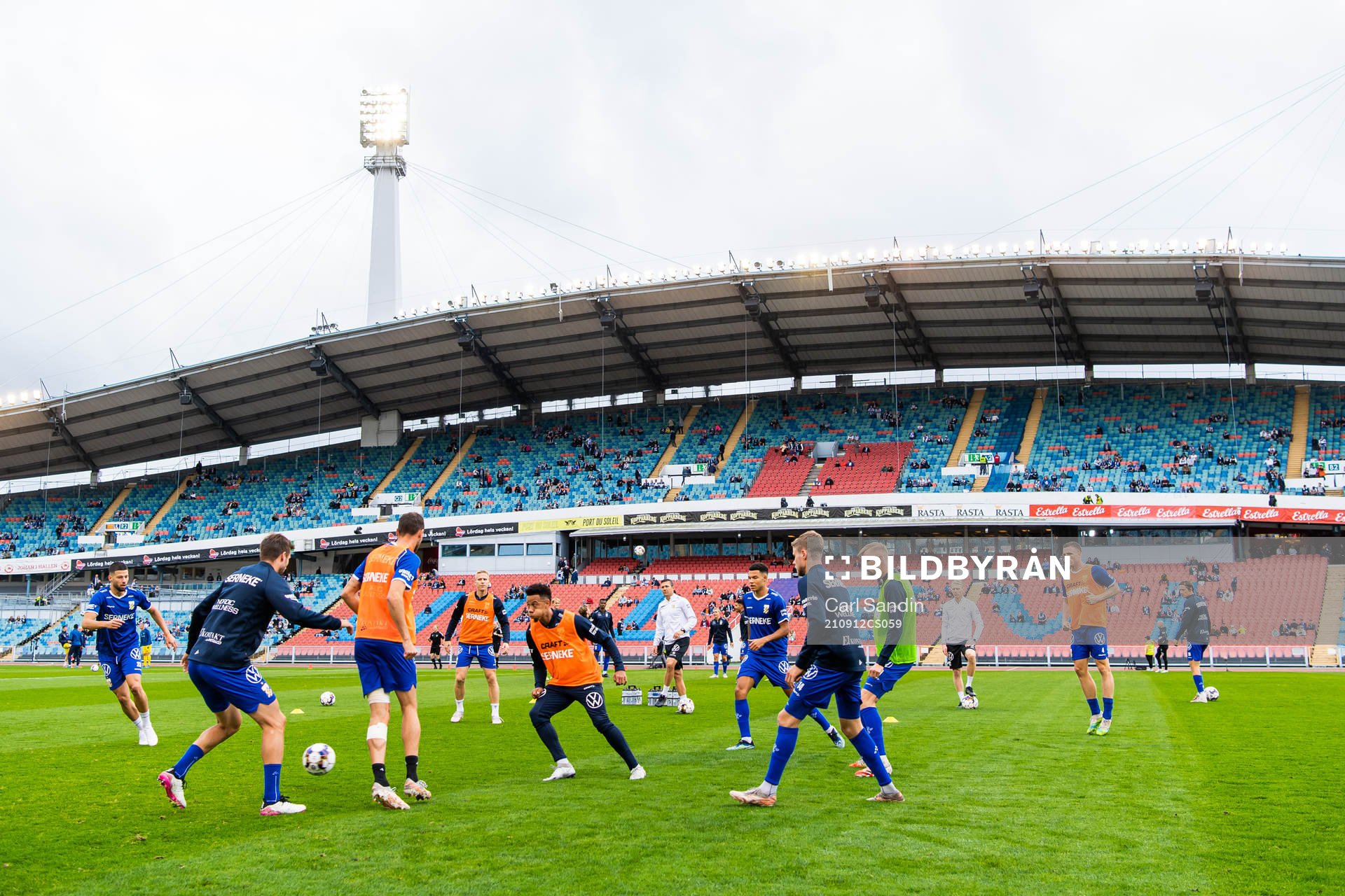 IFK Göteborgs spelare värmer upp