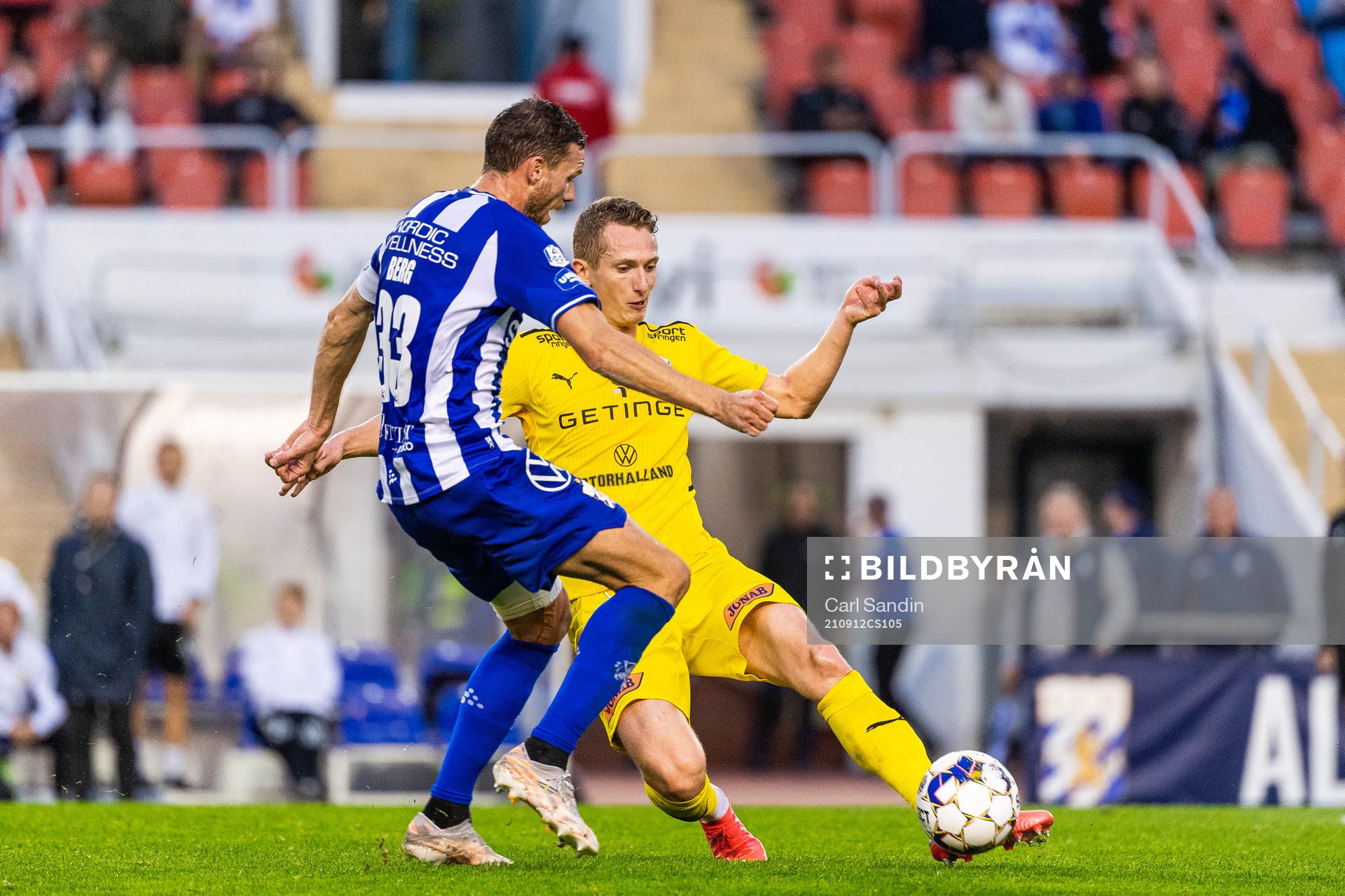 IFK Göteborgs Marcus Berg och Halmstads Andreas Bengtsson