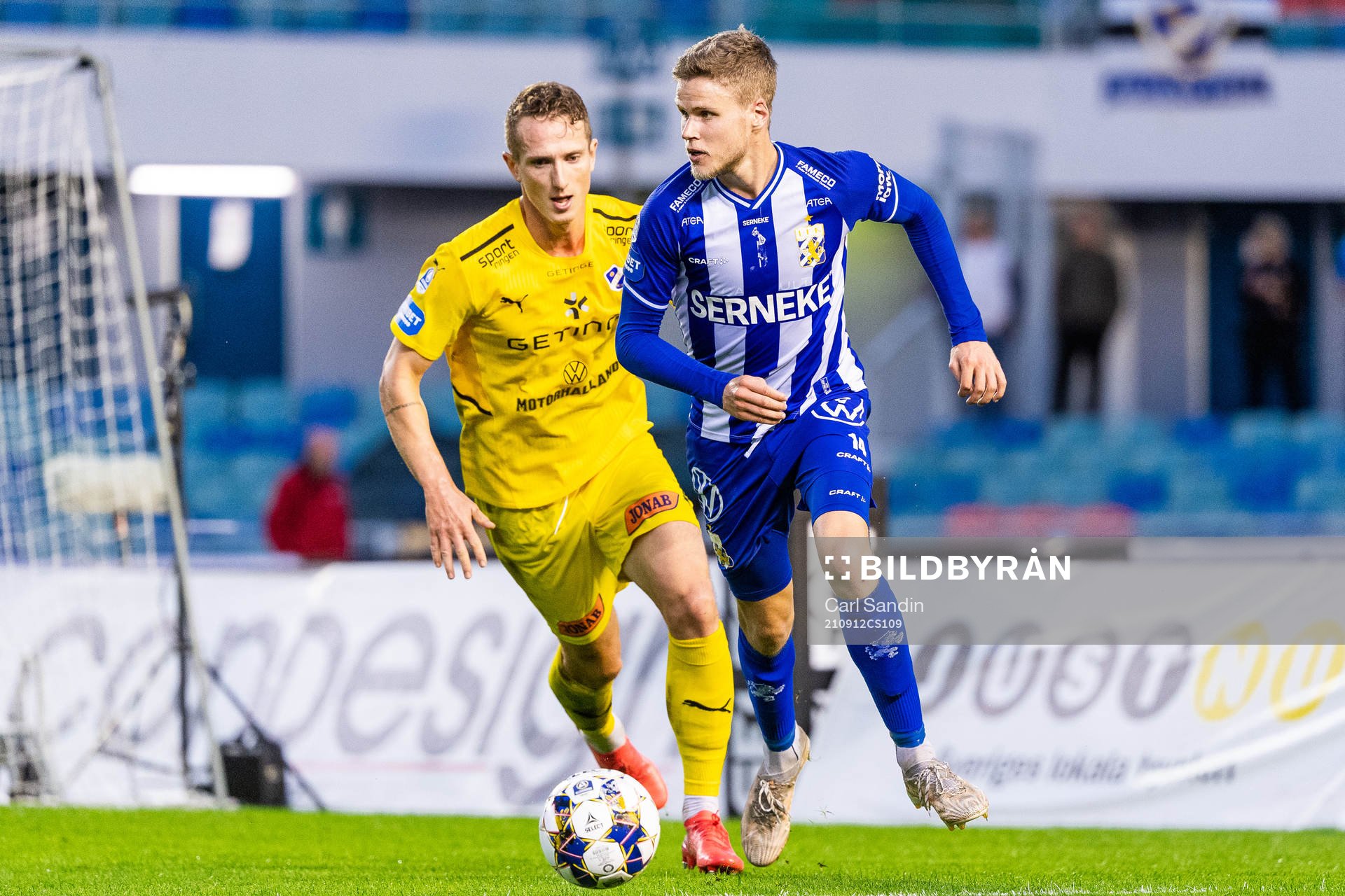 Halmstads Andreas Bengtsson och IFK Göteborgs Gustaf Norlin