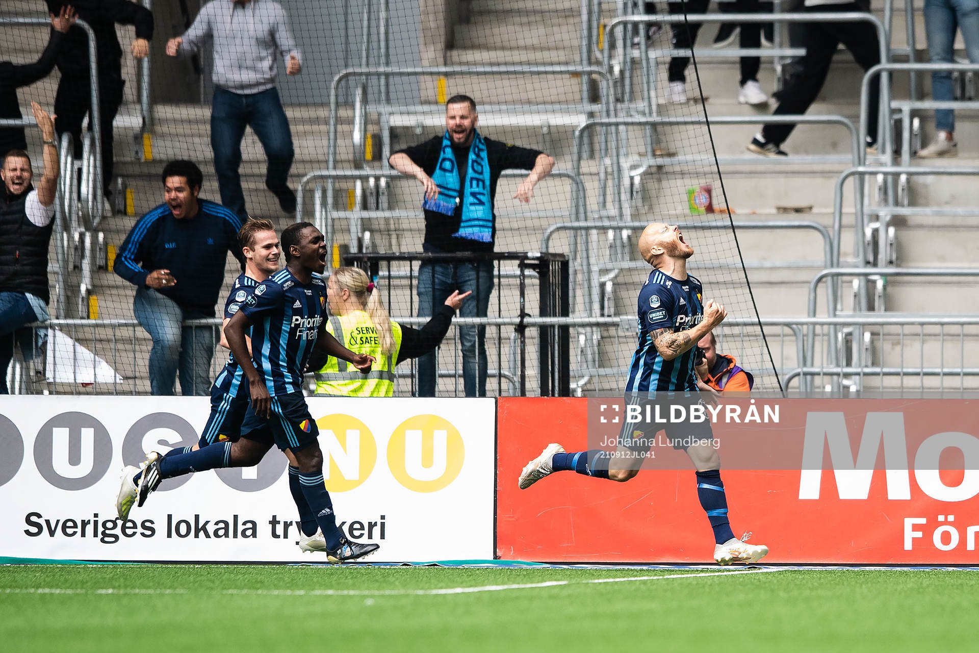 Djurgårdens Magnus Eriksson jublar