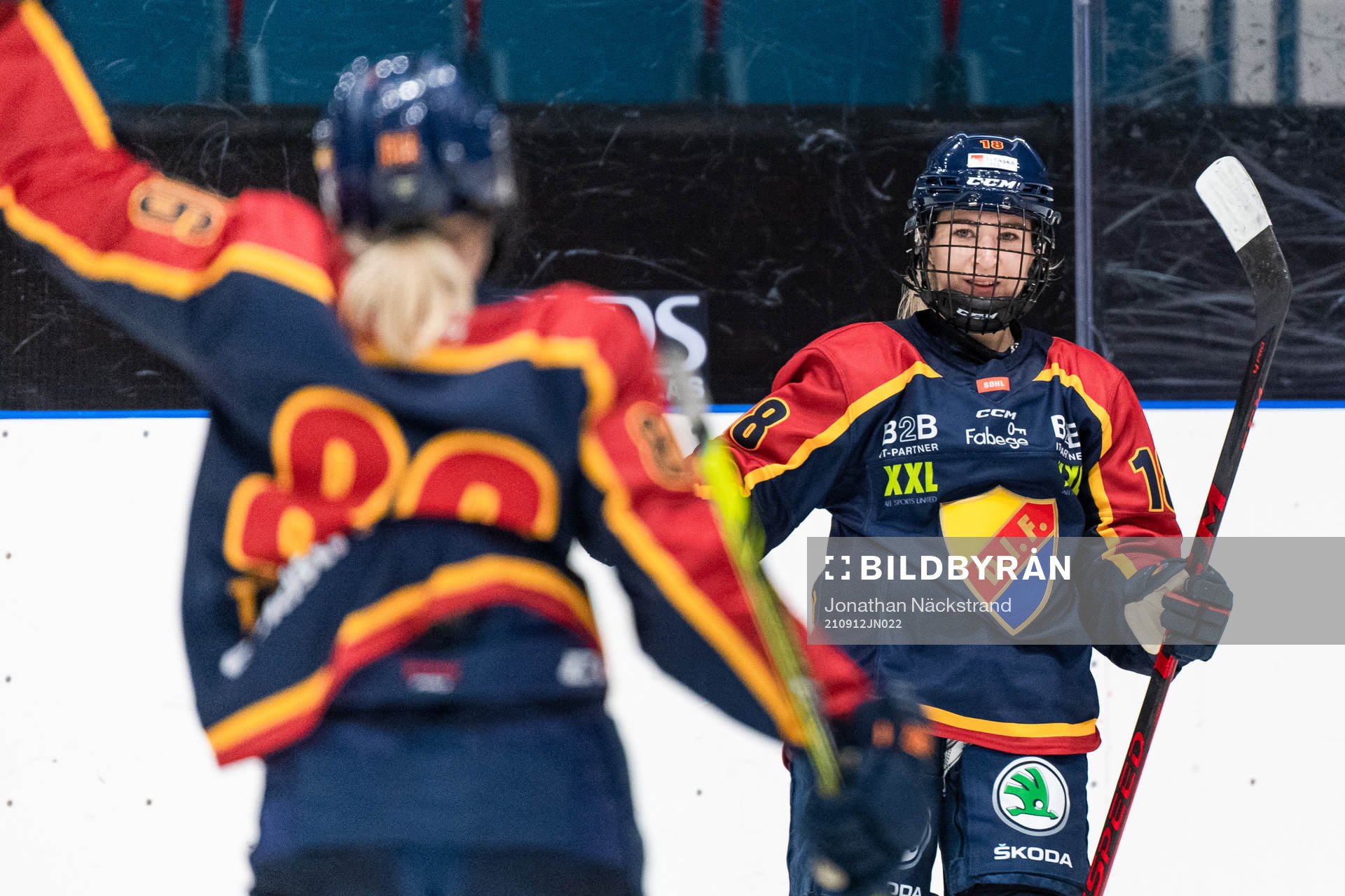 Djurgårdens Alice Östensson jublar