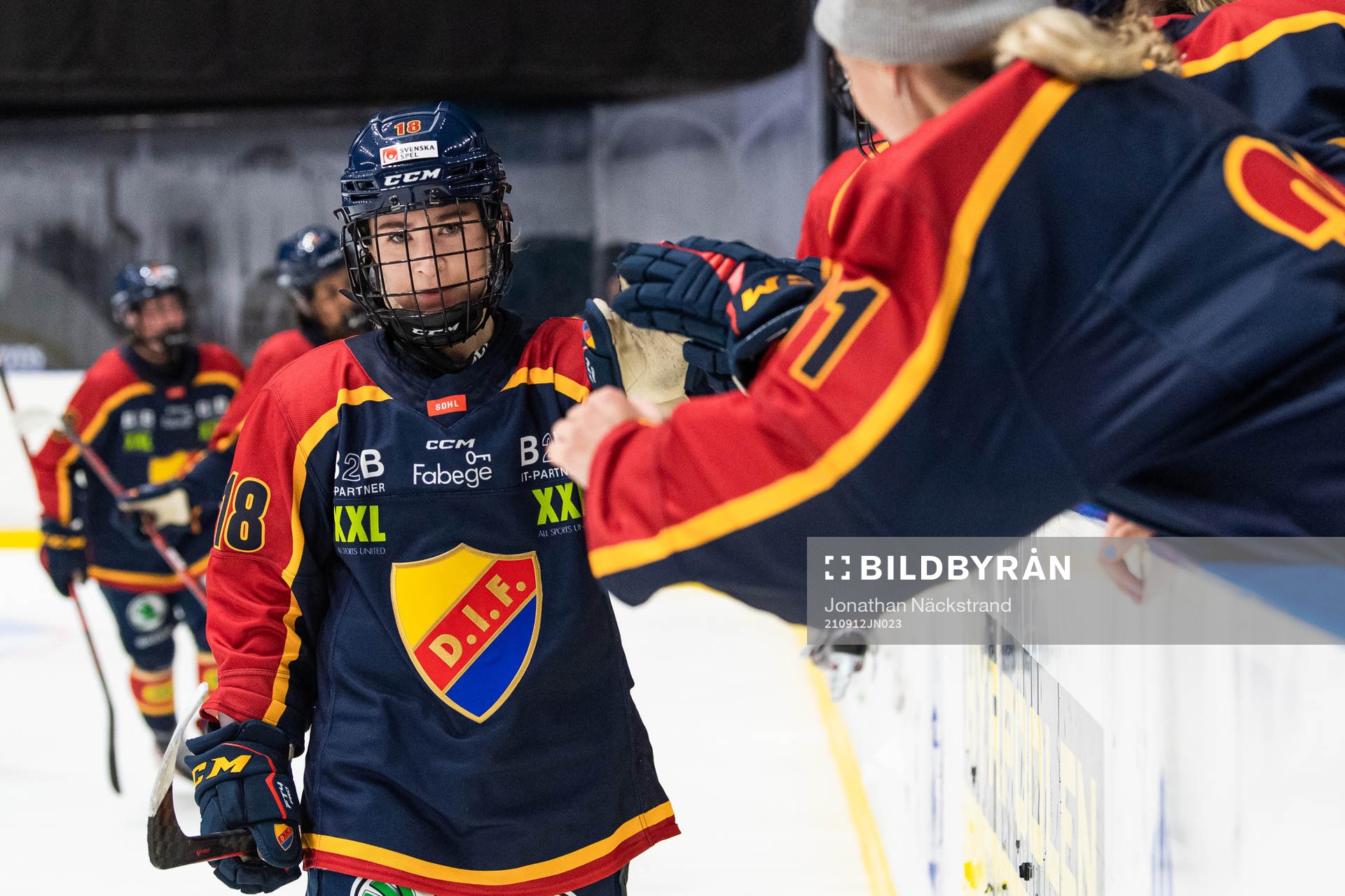 Djurgårdens Alice Östensson jublar