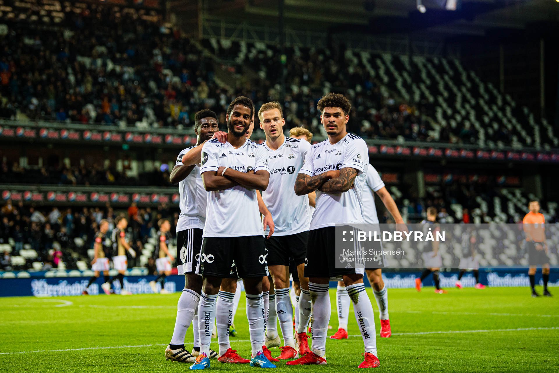 Noah Jean Holm of Rosenborg celebrates