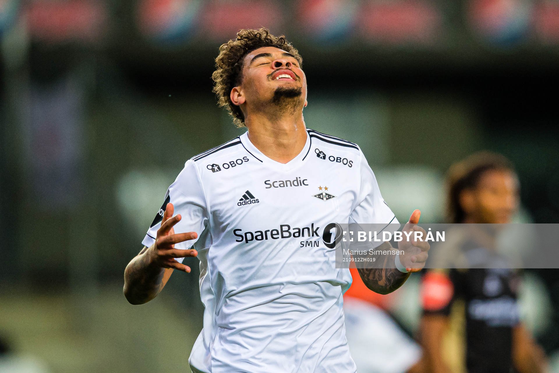 Noah Jean Holm of Rosenborg celebrates