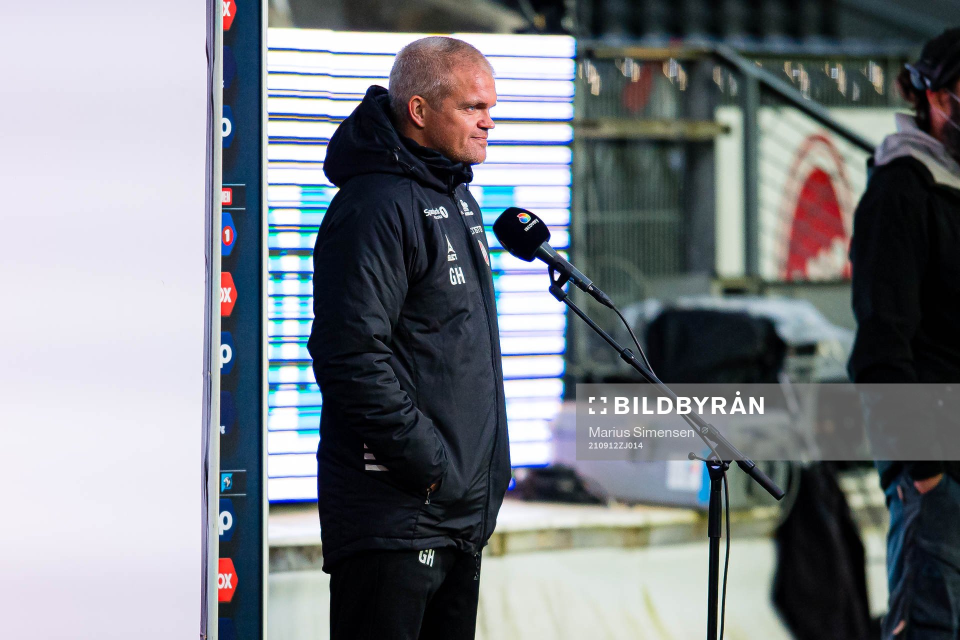 Gaute Ugelstad Helstrup, head coach of Tromsø, ahead of the Eliteserien match between Rosenborg and Tromsø on September 12, 2021 in Trondheim.
