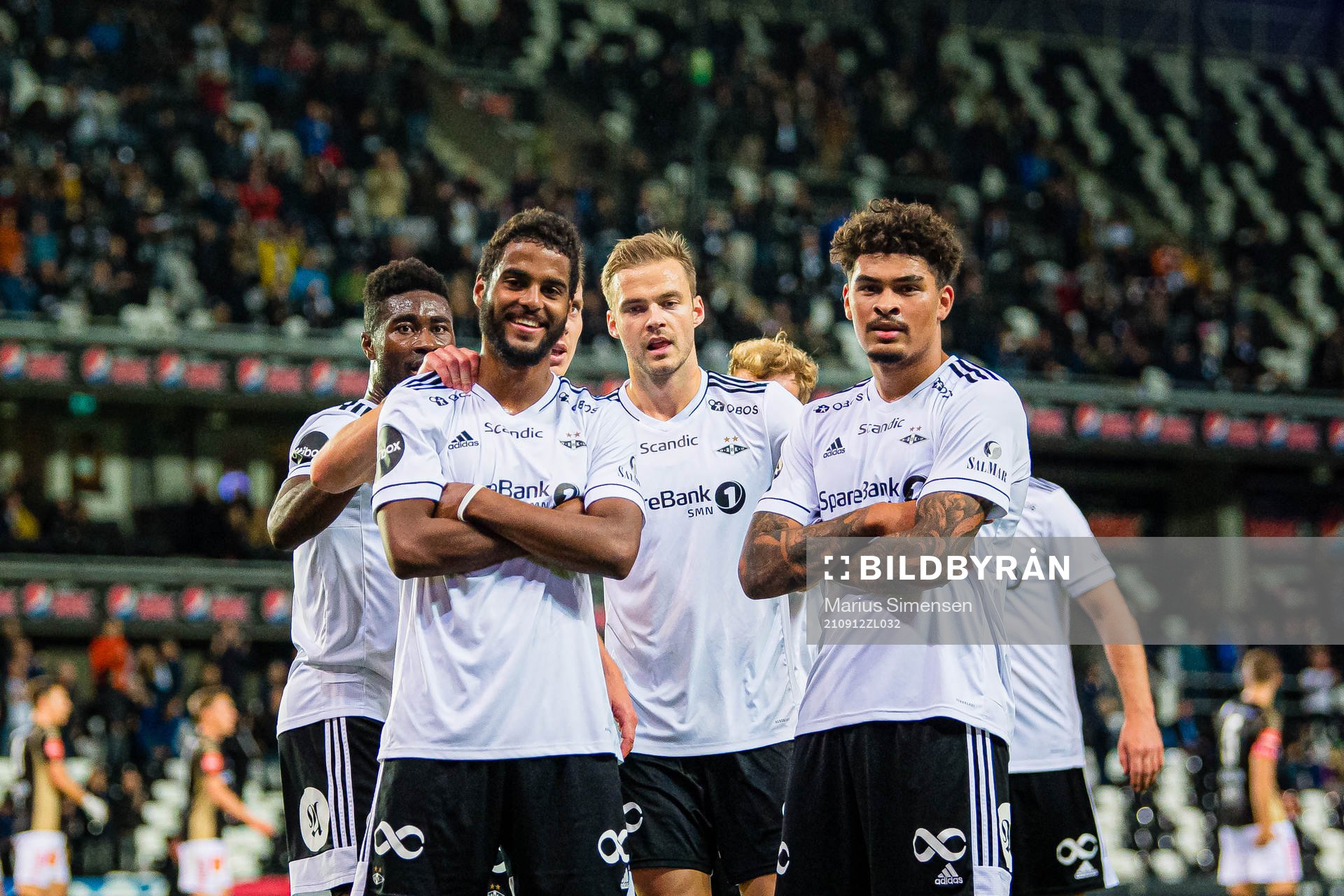 Noah Jean Holm of Rosenborg celebrates