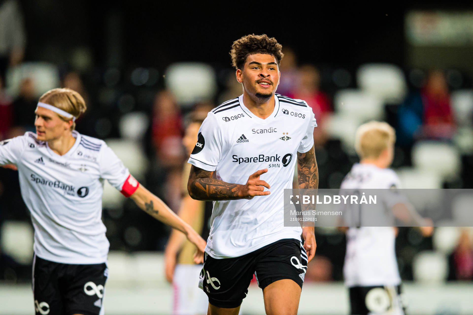 Noah Jean Holm of Rosenborg celebrates