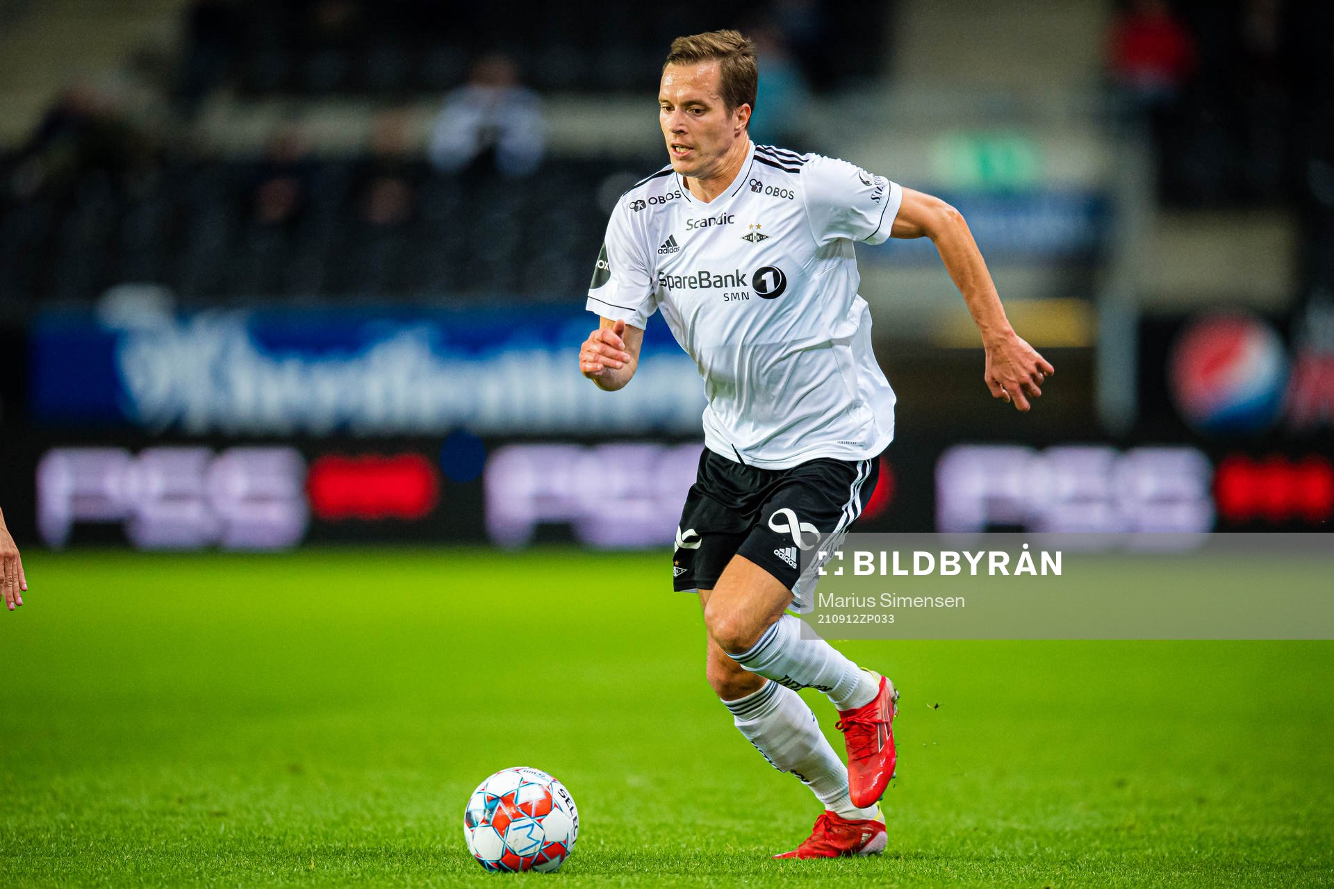 Anders Ågnes Konradsen of Rosenborg during the Eliteserien match between Rosenborg and Tromsø on September 12, 2021 in Trondheim.