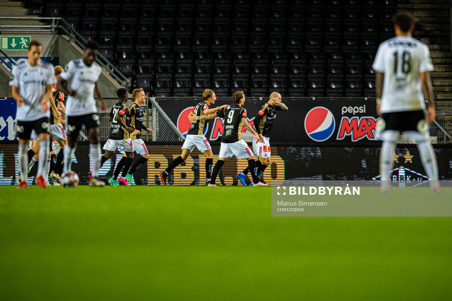 Zdenek Ondrasek of Tromsø celebrates after scoring the 2-2 goal during the Eliteserien match between Rosenborg and Tromsø on September 12, 2021 in Trondheim.