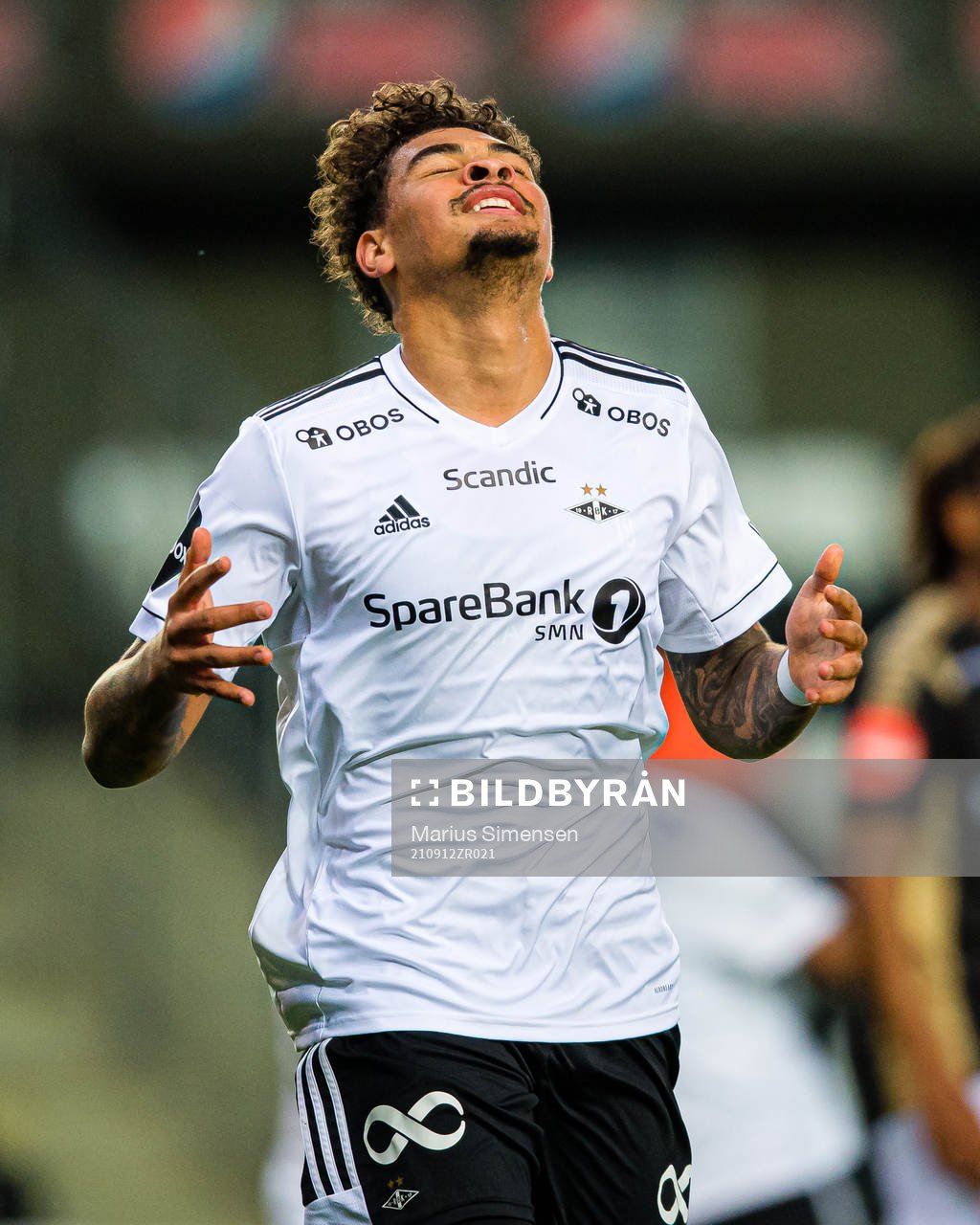 Noah Jean Holm of Rosenborg celebrates