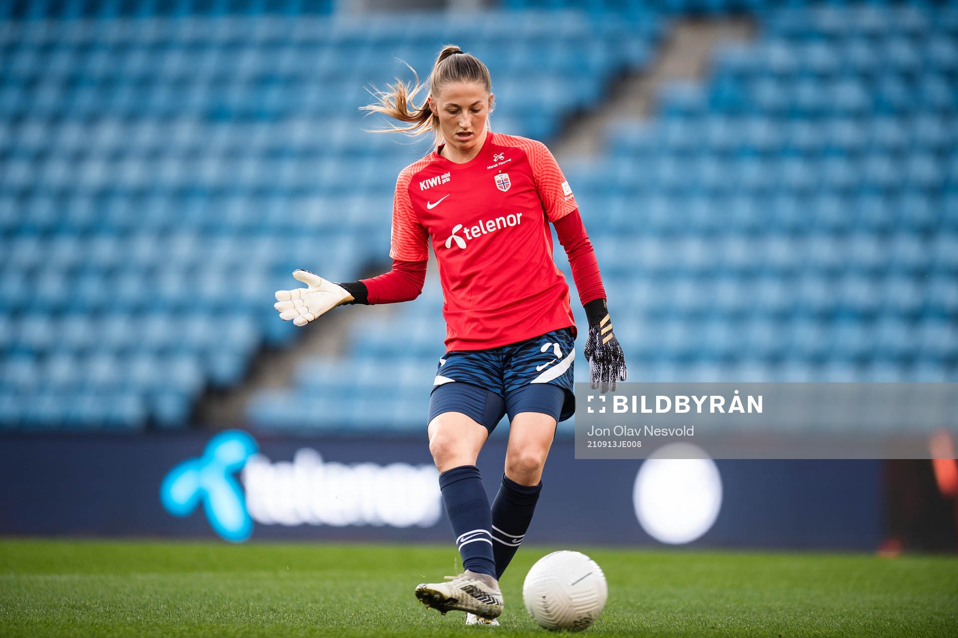 Goalkeeper Cecilie Hauståker Fiskerstrand of the Norwegian