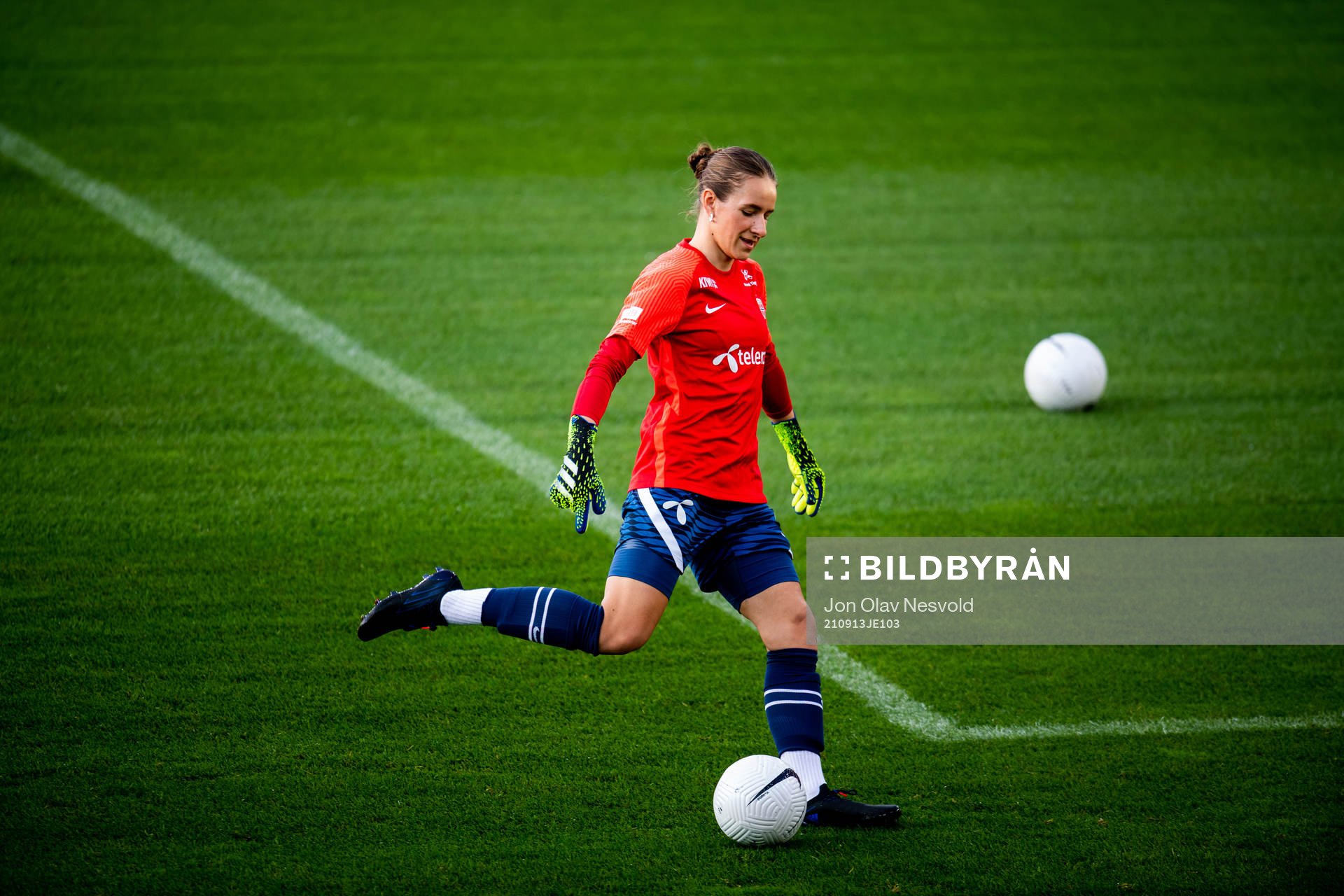 Goalkeeper Rugile Maria Rulyte of the Norwegian women's