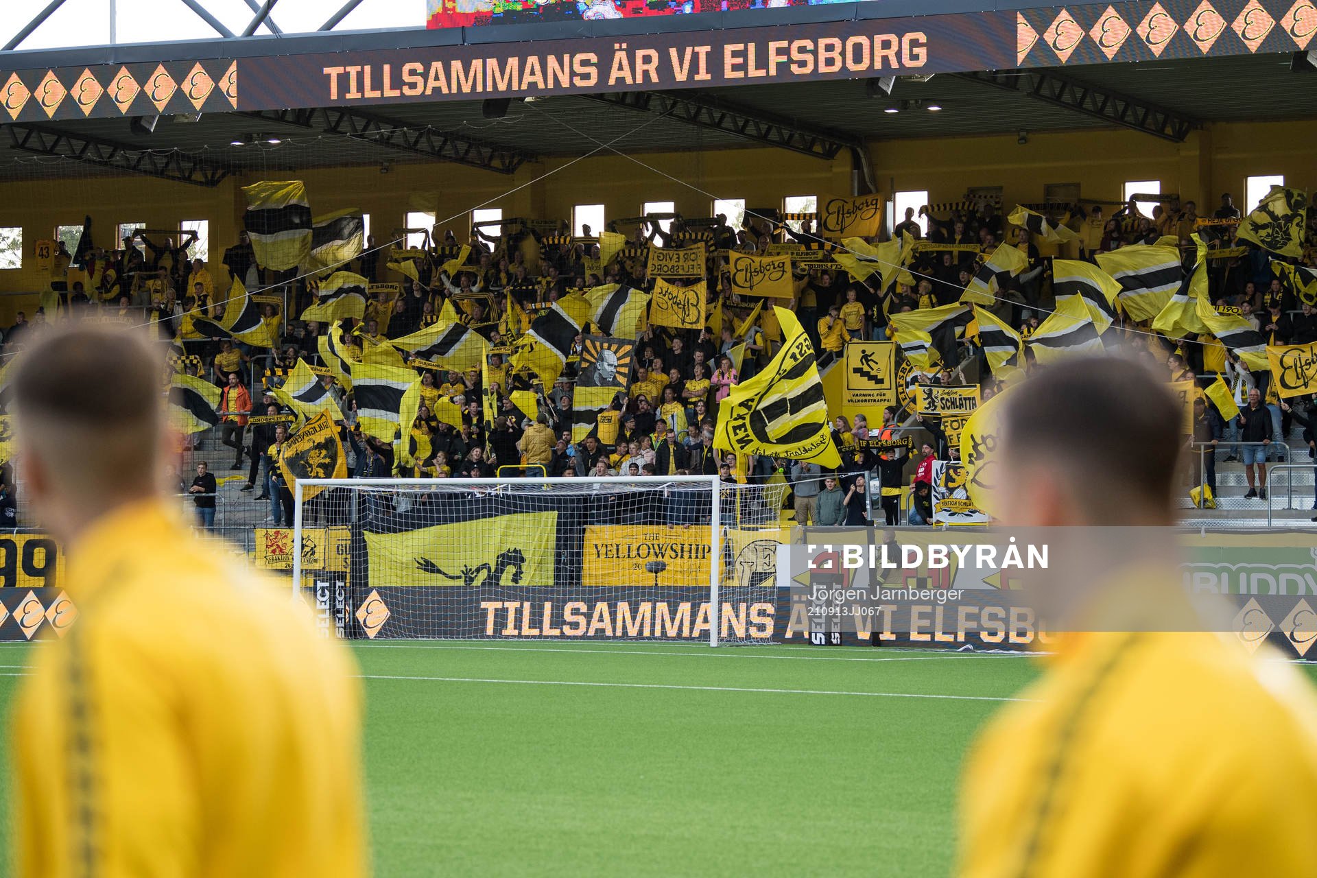 Elfsborgs supportrar vid inmarschen