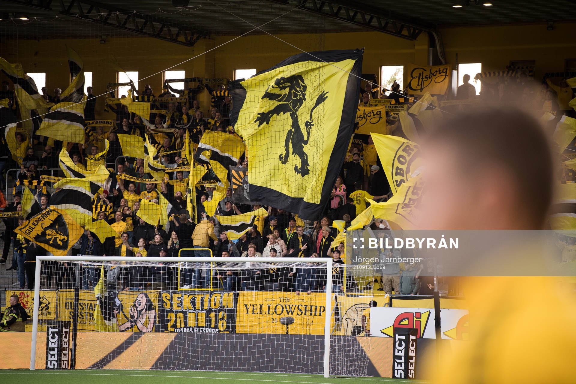 Elfsborgs supportrar vid inmarschen