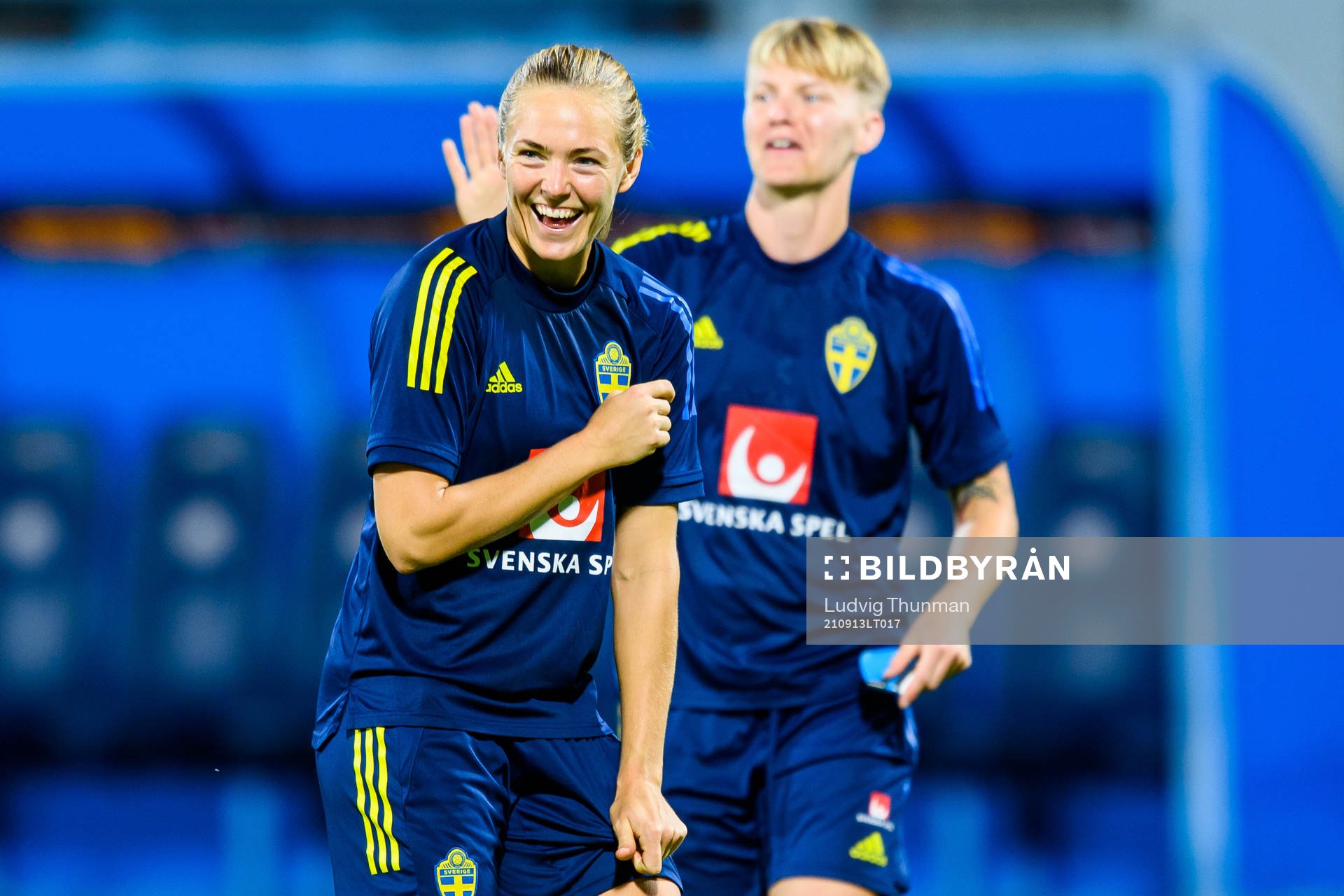 Nilla Fischer and Magdalena Eriksson of the Swedish women's