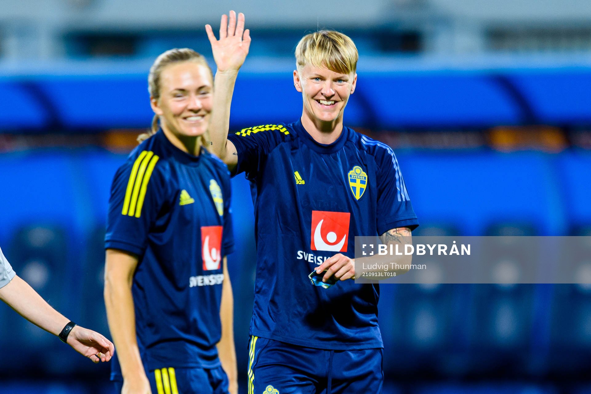 Nilla Fischer and Magdalena Eriksson of the Swedish women's