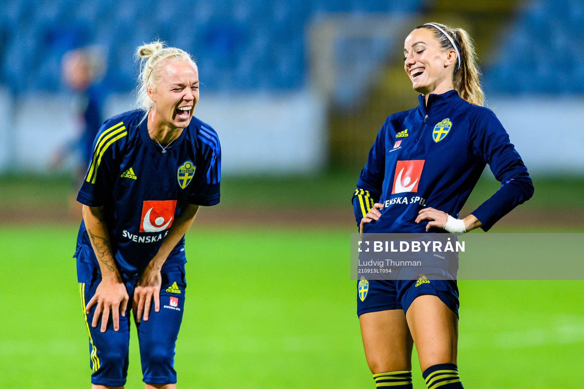 Caroline Seger and Kosovare Asllani of the Swedish women's