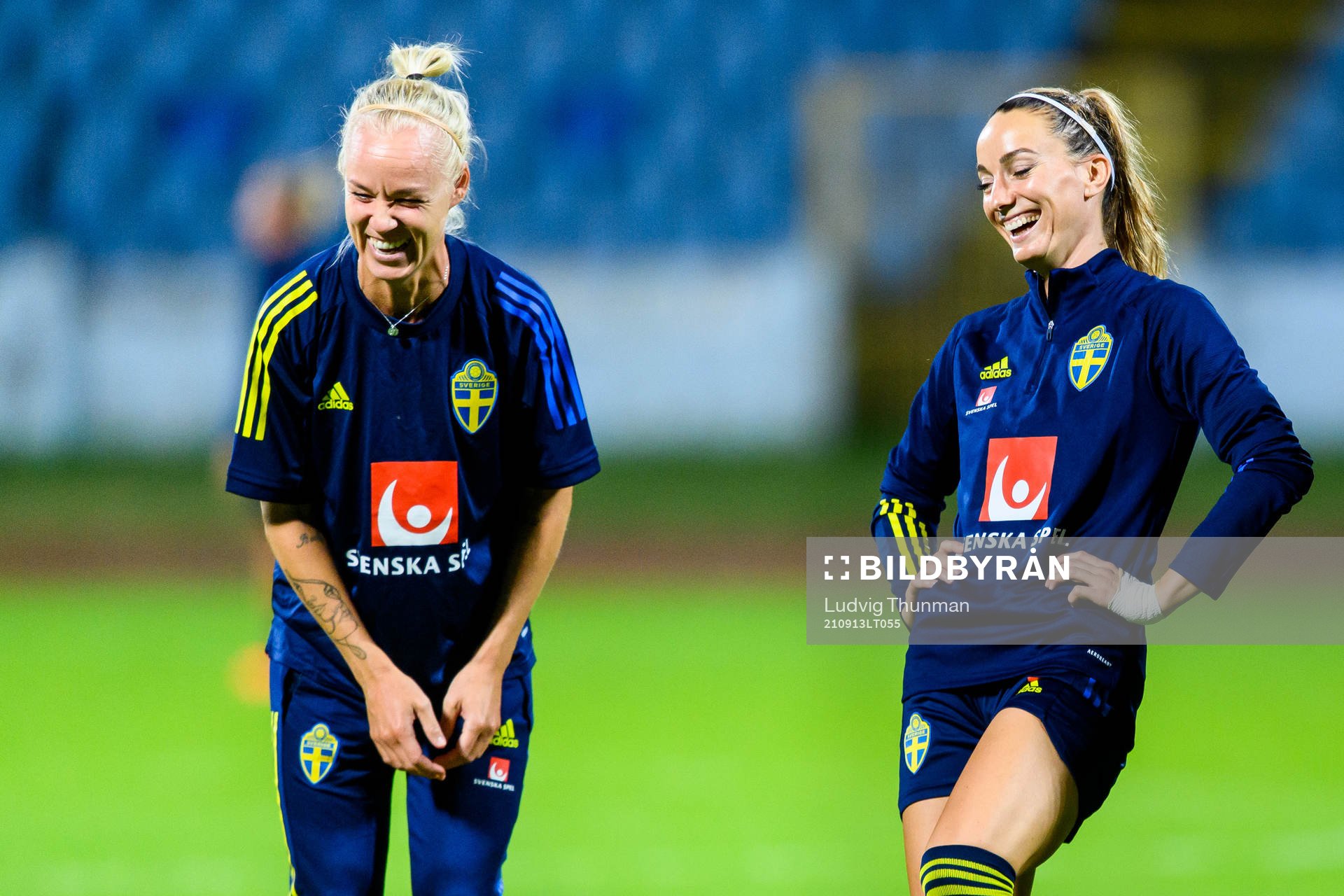Caroline Seger and Kosovare Asllani of the Swedish women's