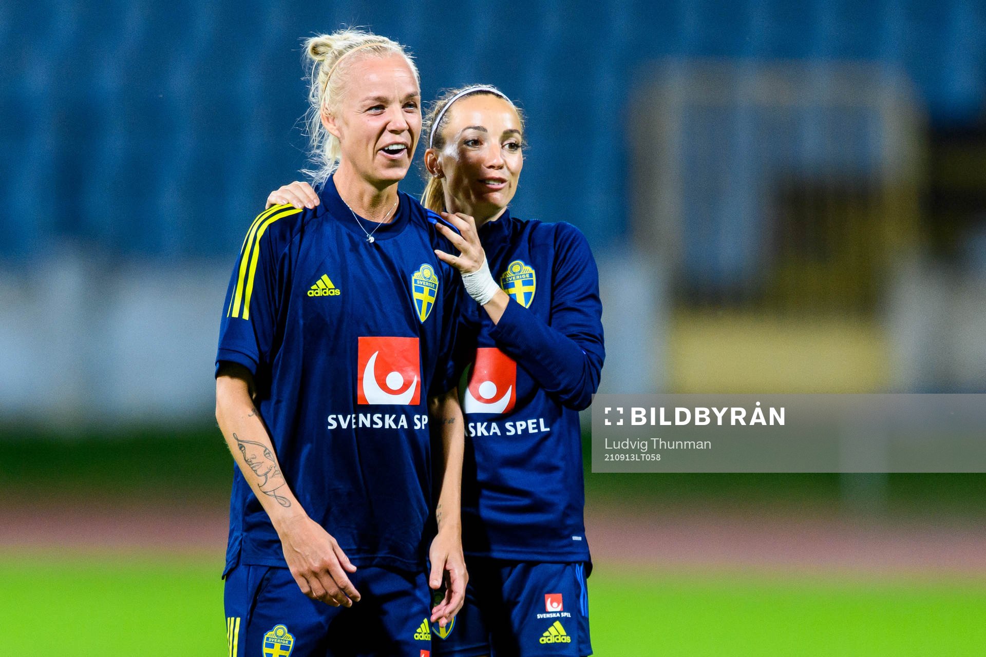 Caroline Seger and Kosovare Asllani of the Swedish women's