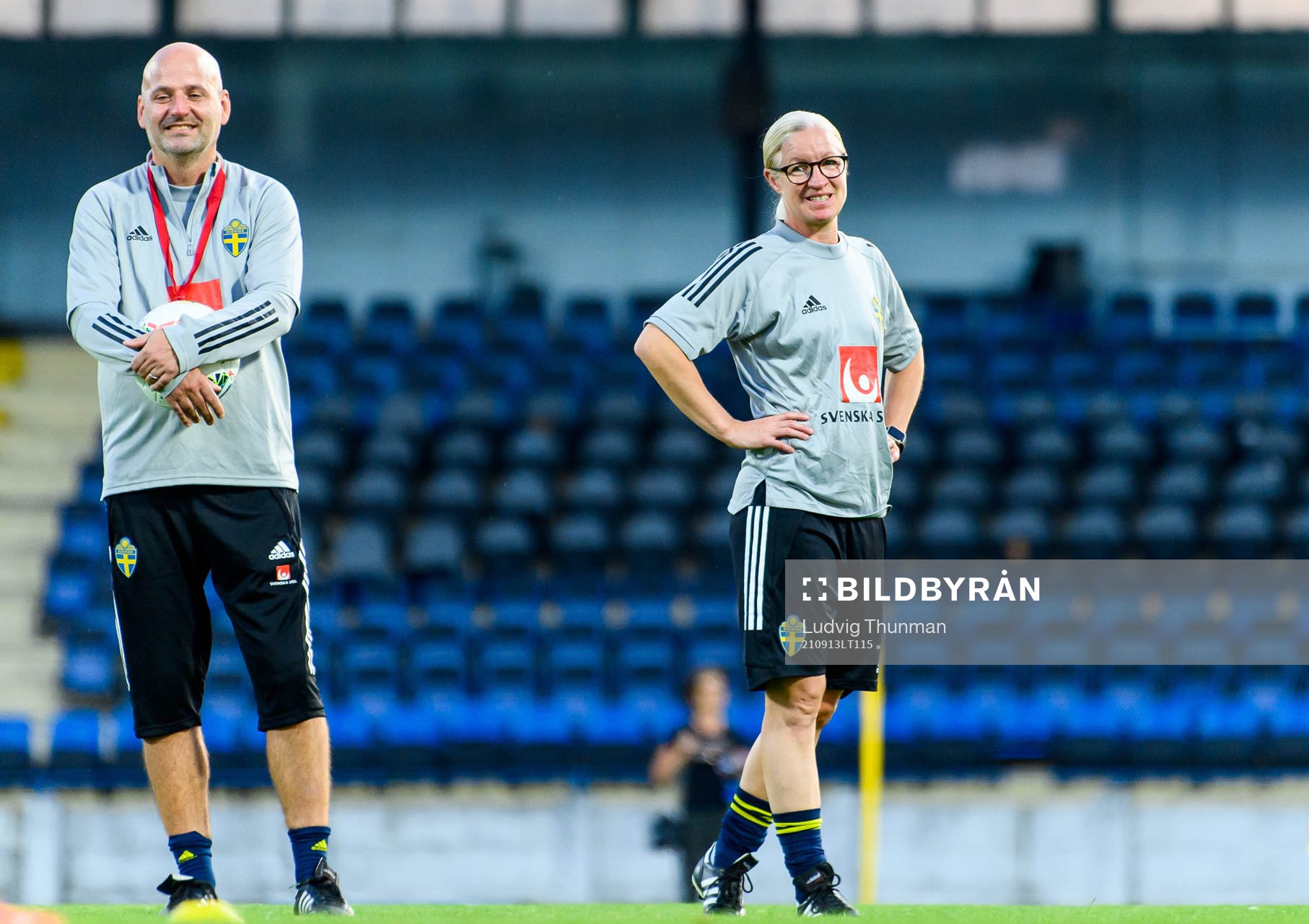 Magnus Wikman, assistant coach and Victoria Sandell,