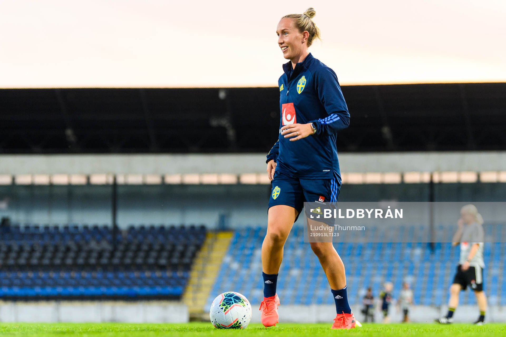 Julia Roddar of the Swedish women's national football team during a training session on September 13, 2021 in Bratislava.