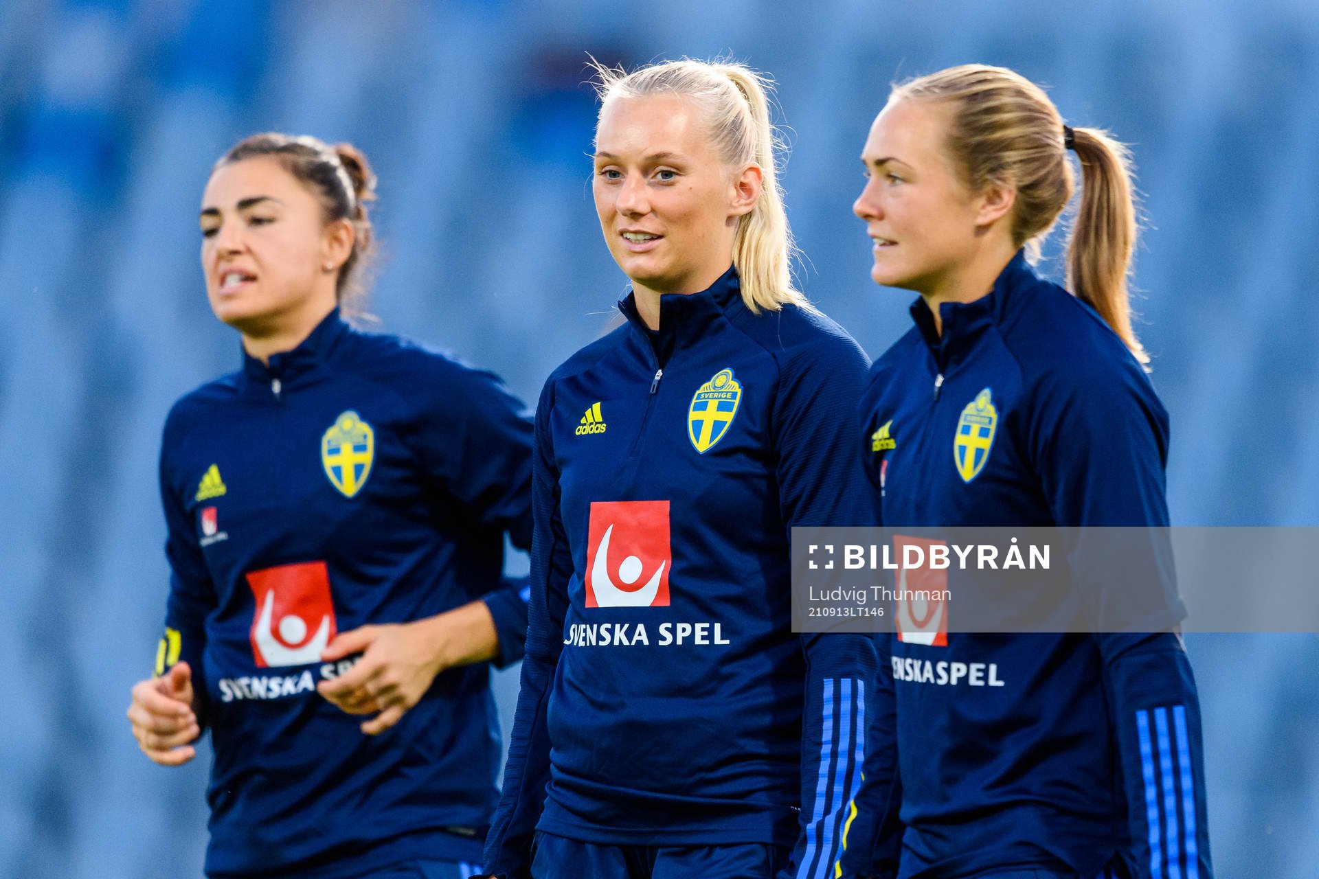 Goalkeeper Zecira Musovic, Stina Blackstenius and Magdalena