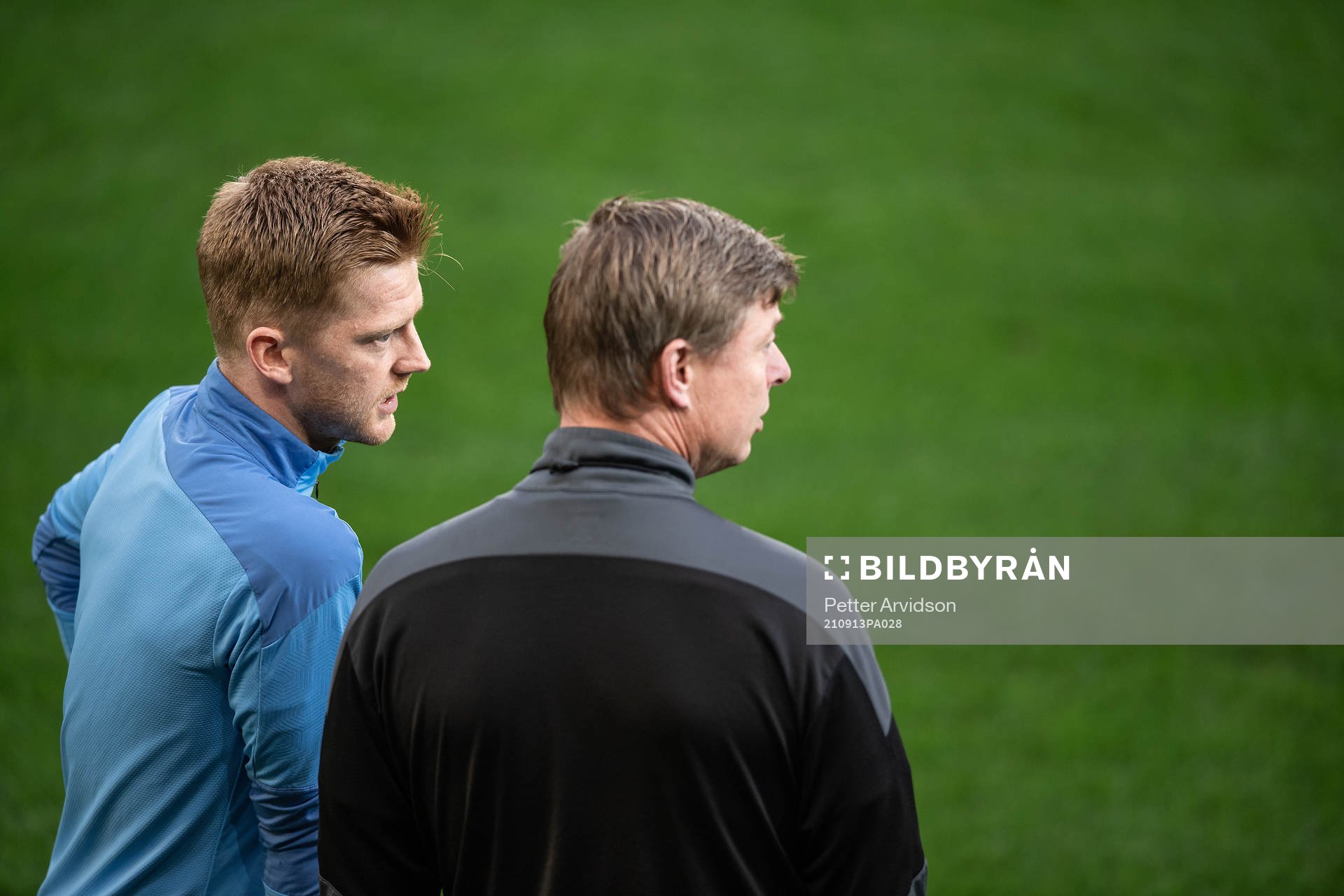 Anders Christiansen and Jon Dahl Tomasson, head coach of