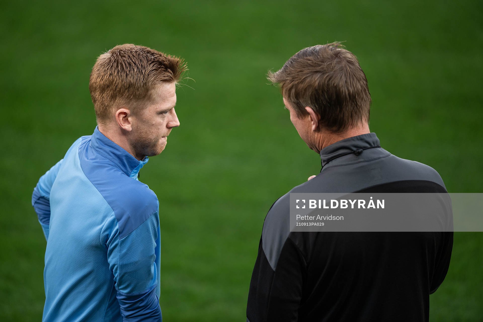 Anders Christiansen and Jon Dahl Tomasson, head coach of