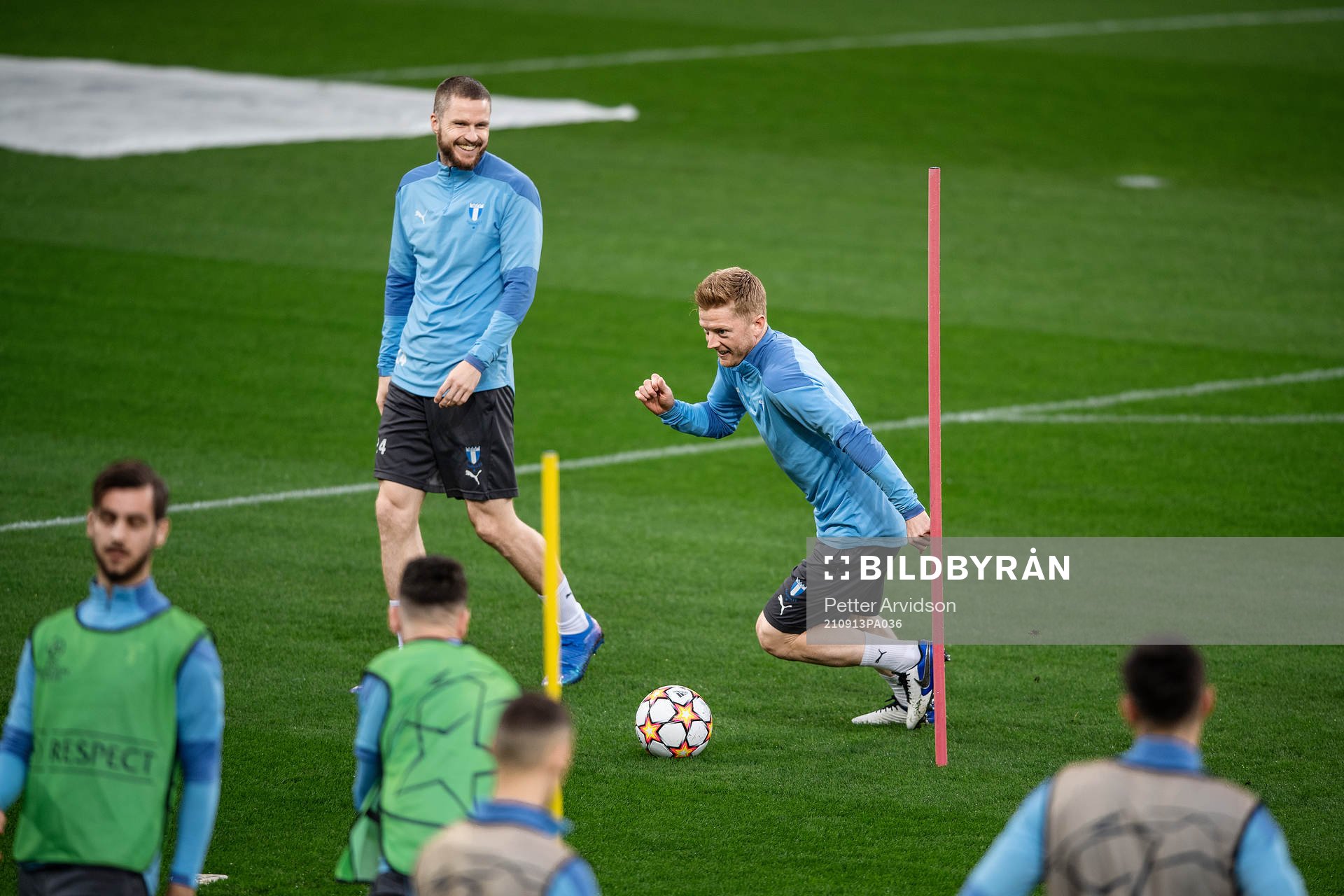 Lasse Nielsen and Anders Christiansen of Malmö FF