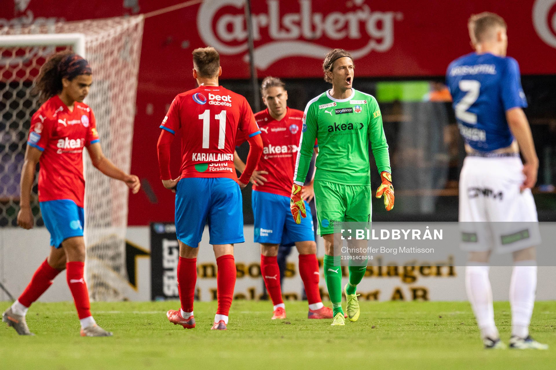 Helsingborgs målvakt Anders Lindegaard deppar