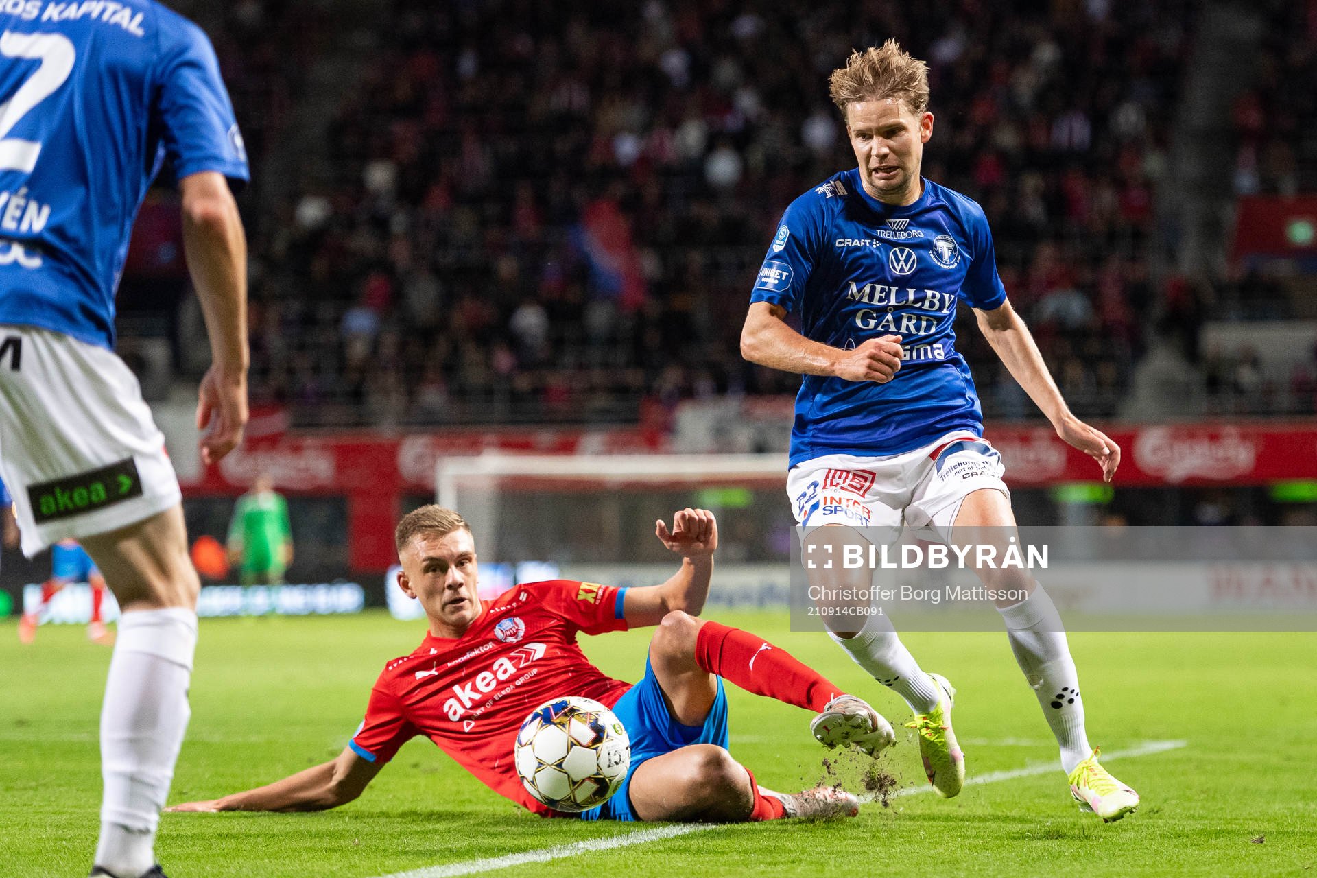 Helsingborgs Dennis Olsson mot Trelleborgs Johan Blomberg