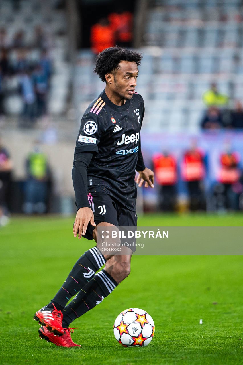 Juan Cuadrado of Juventus during the UEFA Champions League football match between Malmö FF and Juventus on September 14, 2021 in Malmö.