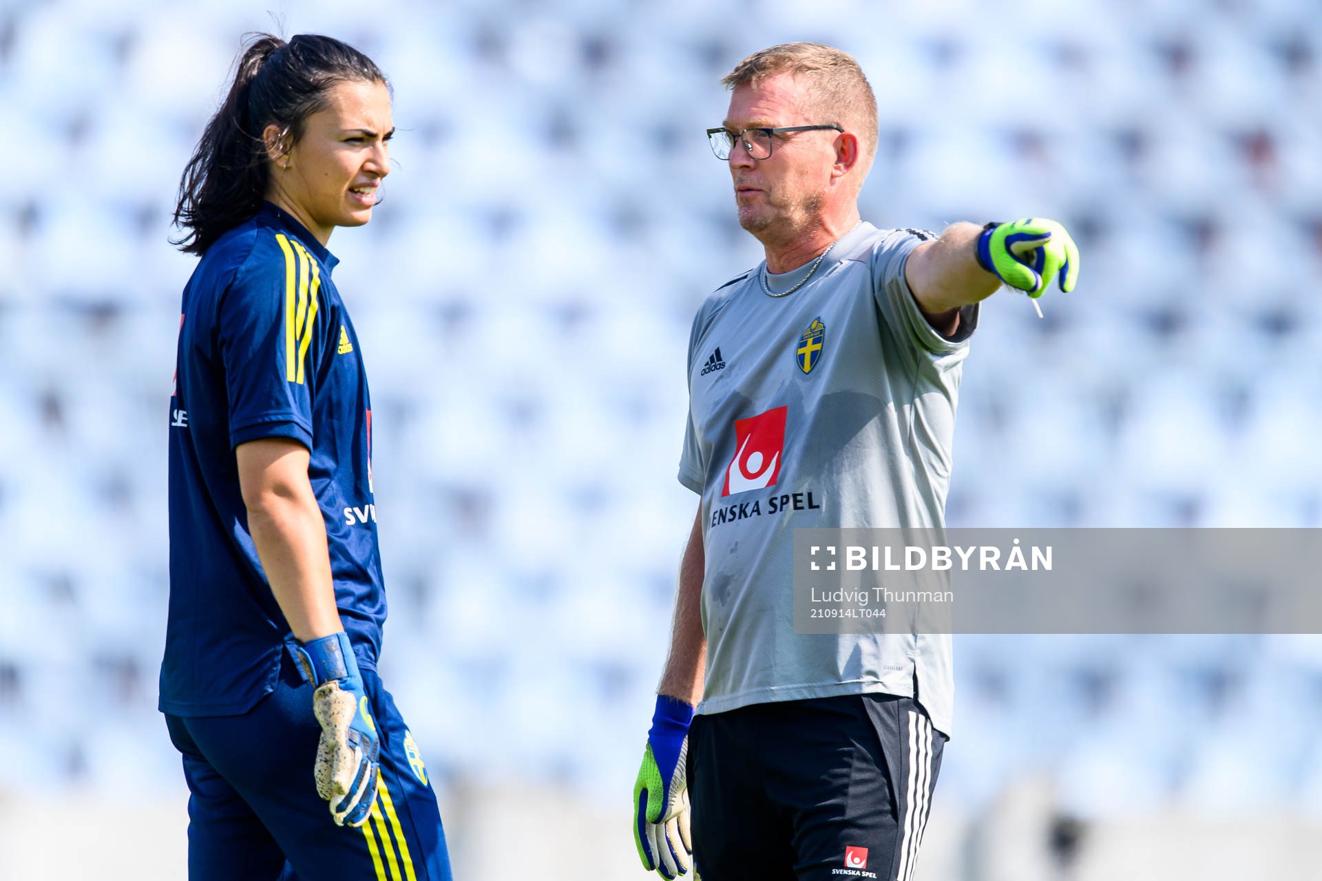 Goalkeeper Zecira Musovic and Leif Troedsson, goalkeeper