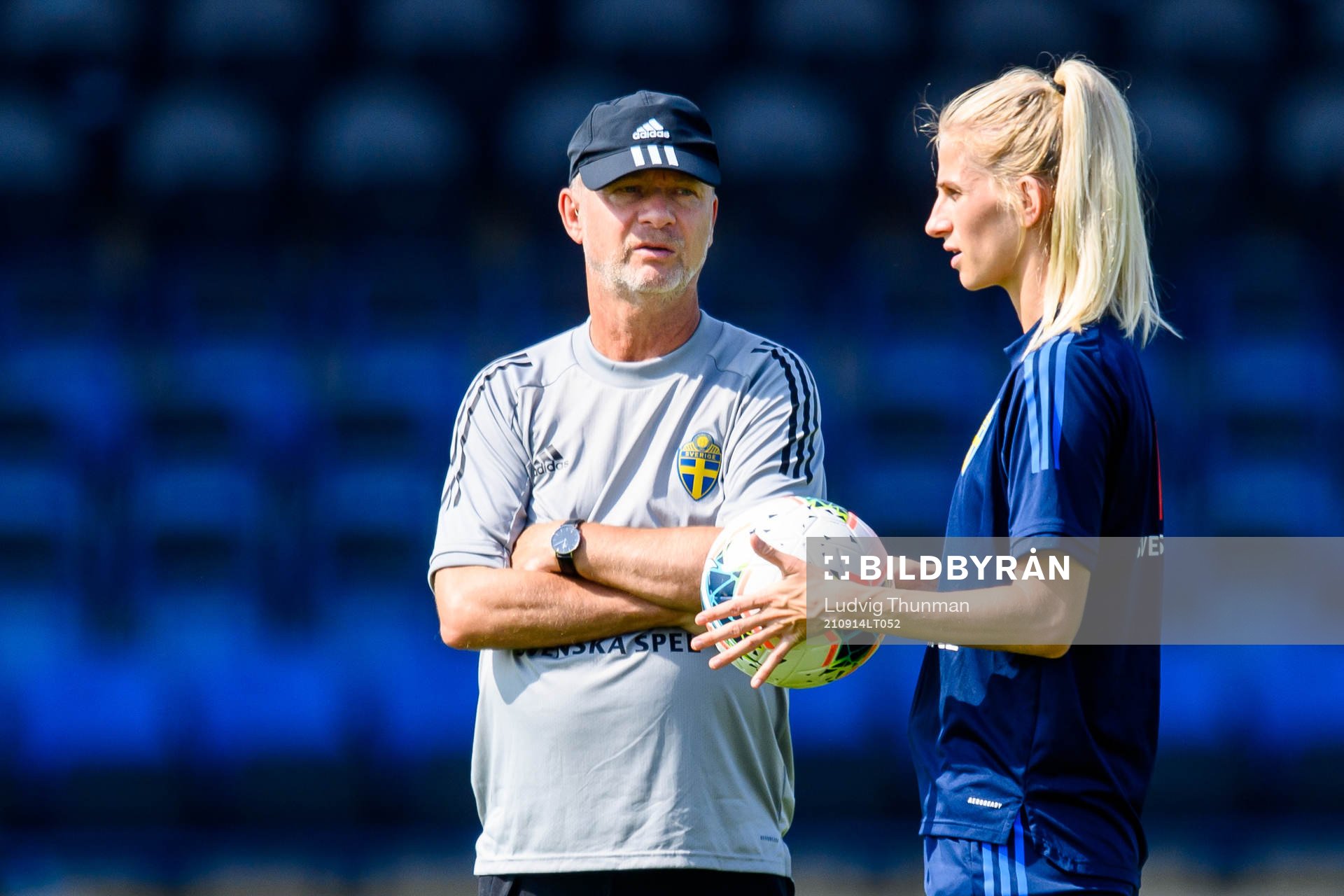 Peter Gerhardsson, head coach and Sofia Jakobsson of the