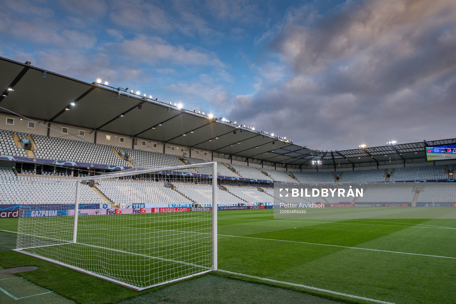 Malmö New Stadium ahead of the UEFA Champions League football match between Malmö FF and Juventus on September 14, 2021 in Malmö.