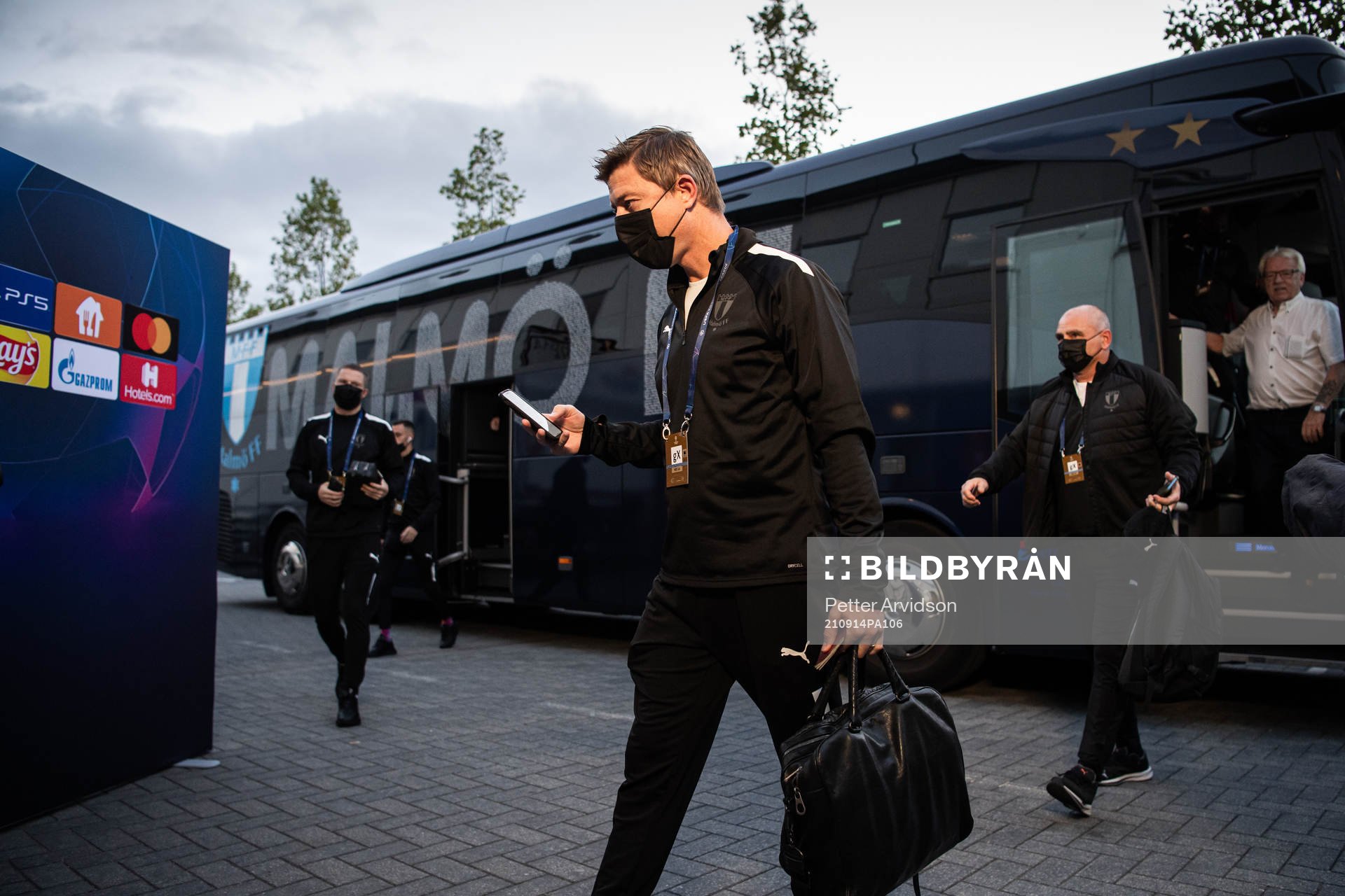 Jon Dahl Tomasson, head coach of Malmö FF arrive at the