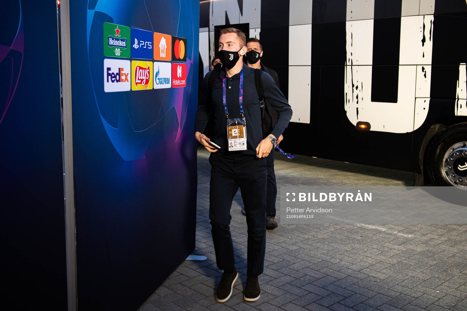 Dejan Kulusevski of Juventus arrive