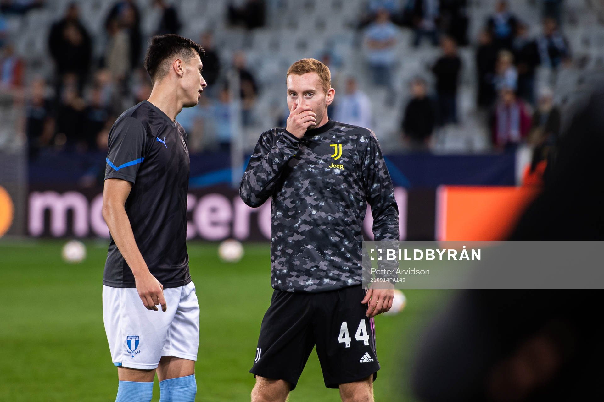 Anel Ahmedhodzic of Malmö FF and Dejan Kulusevski of