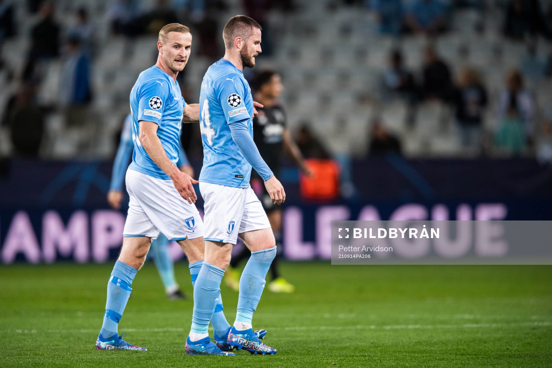 Franz Brorsson and Lasse Nielsen of Malmö FF looks dejected