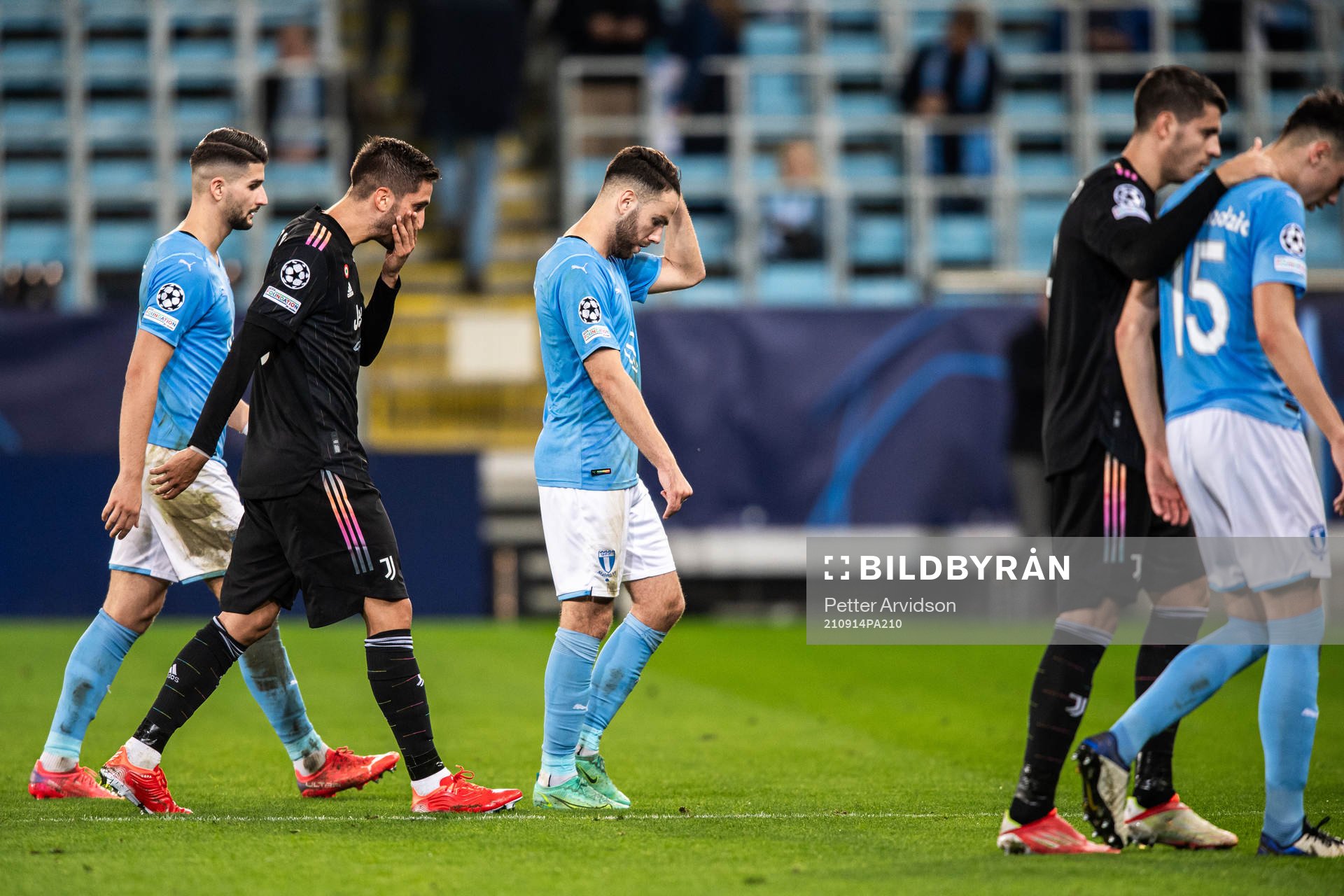 Antonio Colak and Erdal Rakip of Malmö FF looks dejected