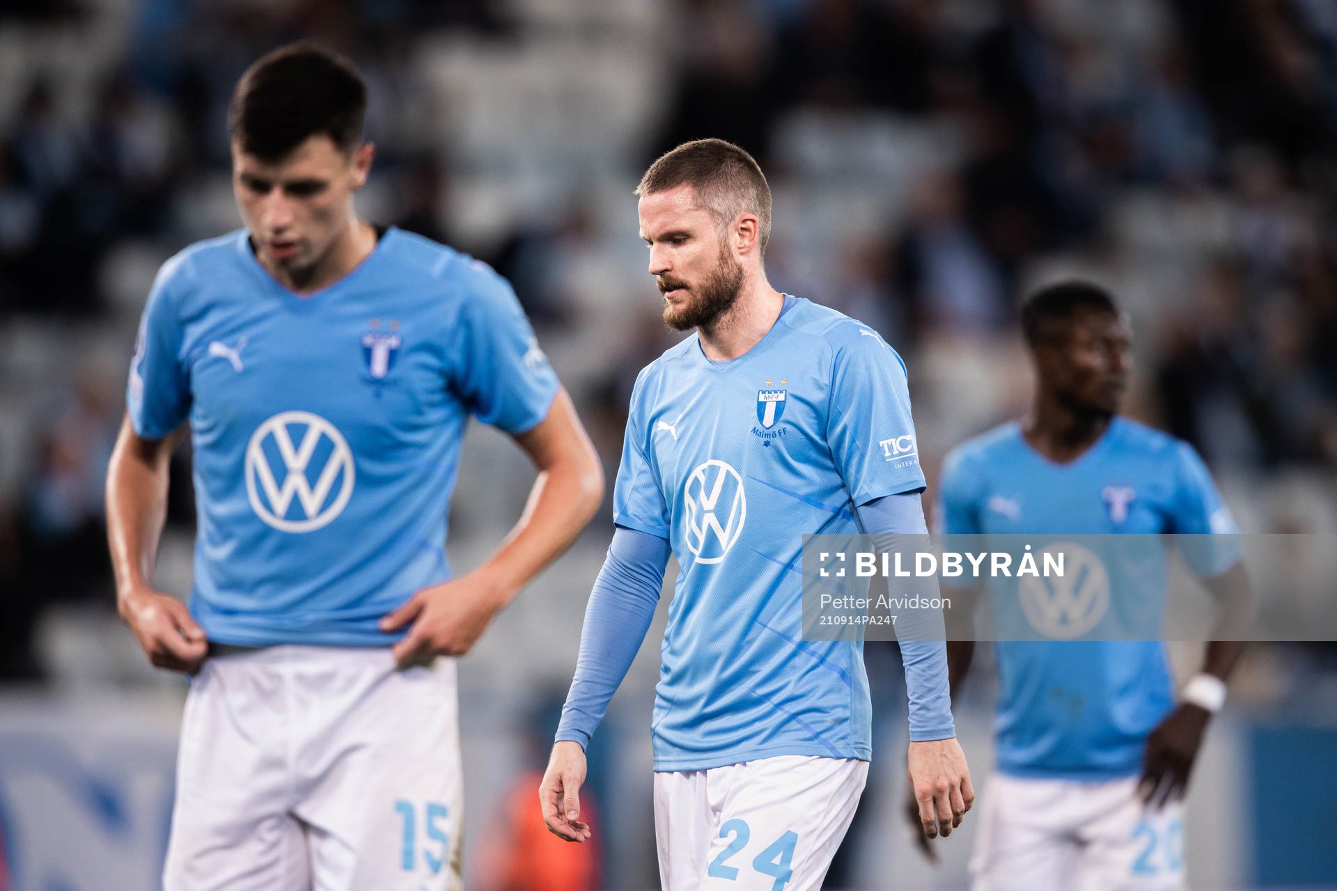 Lasse Nielsen of Malmö FF looks dejected