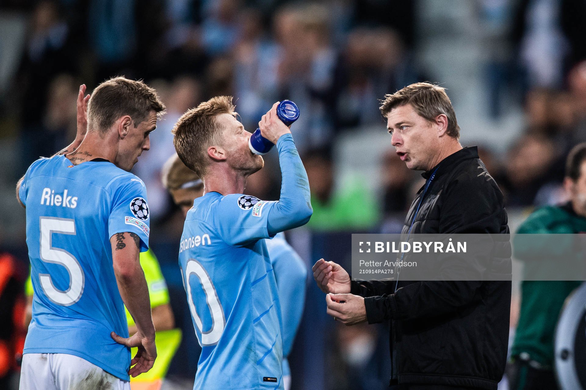 Anders Christiansen and Jon Dahl Tomasson, head coach of