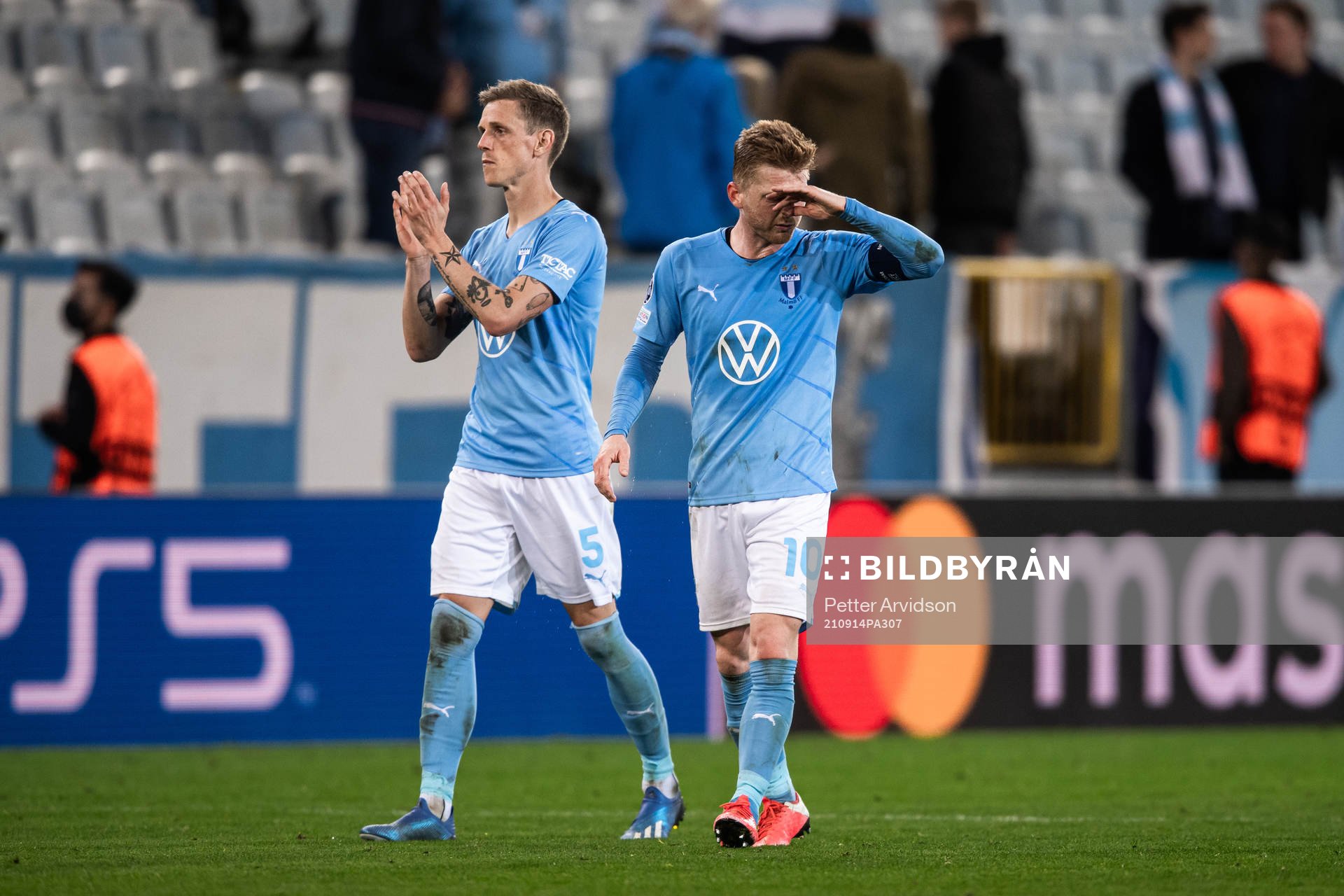 Sören Rieks and Anders Christiansen of Malmö FF look