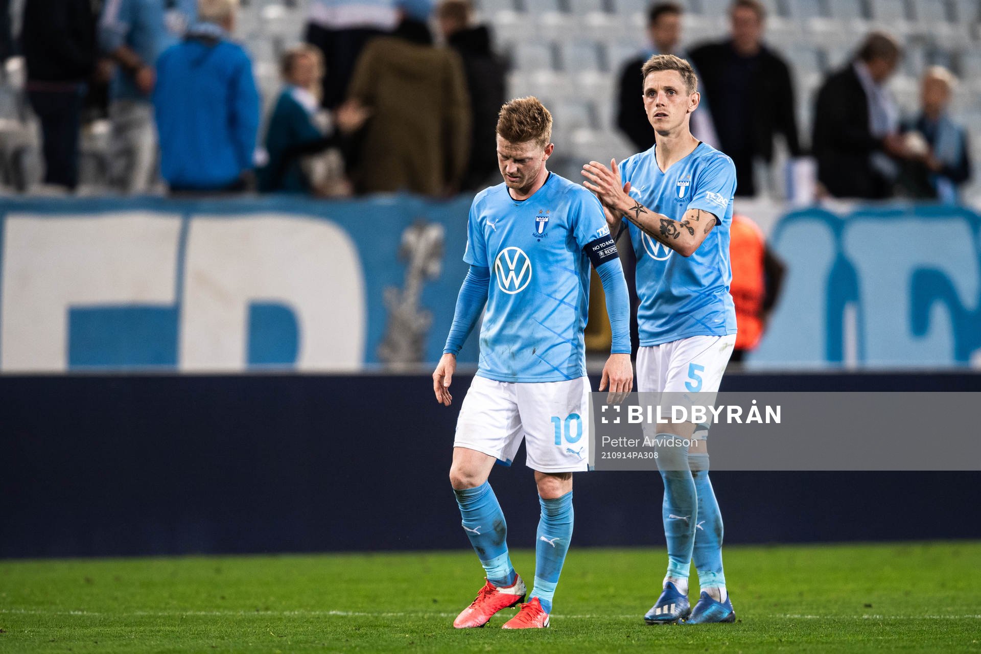 Sören Rieks and Anders Christiansen of Malmö FF look